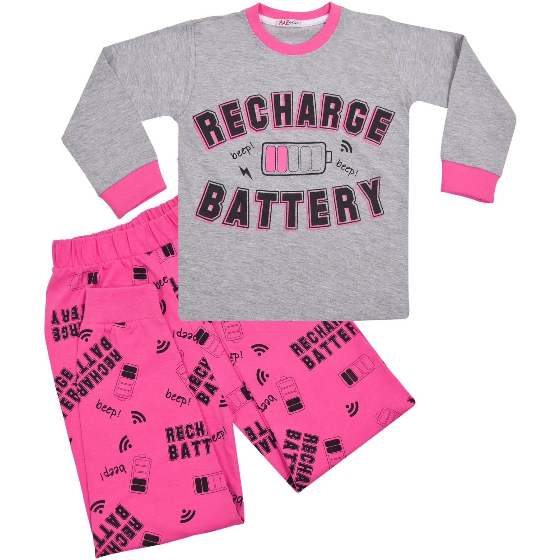 Kids Girls Good Night Print Pyjamas Set