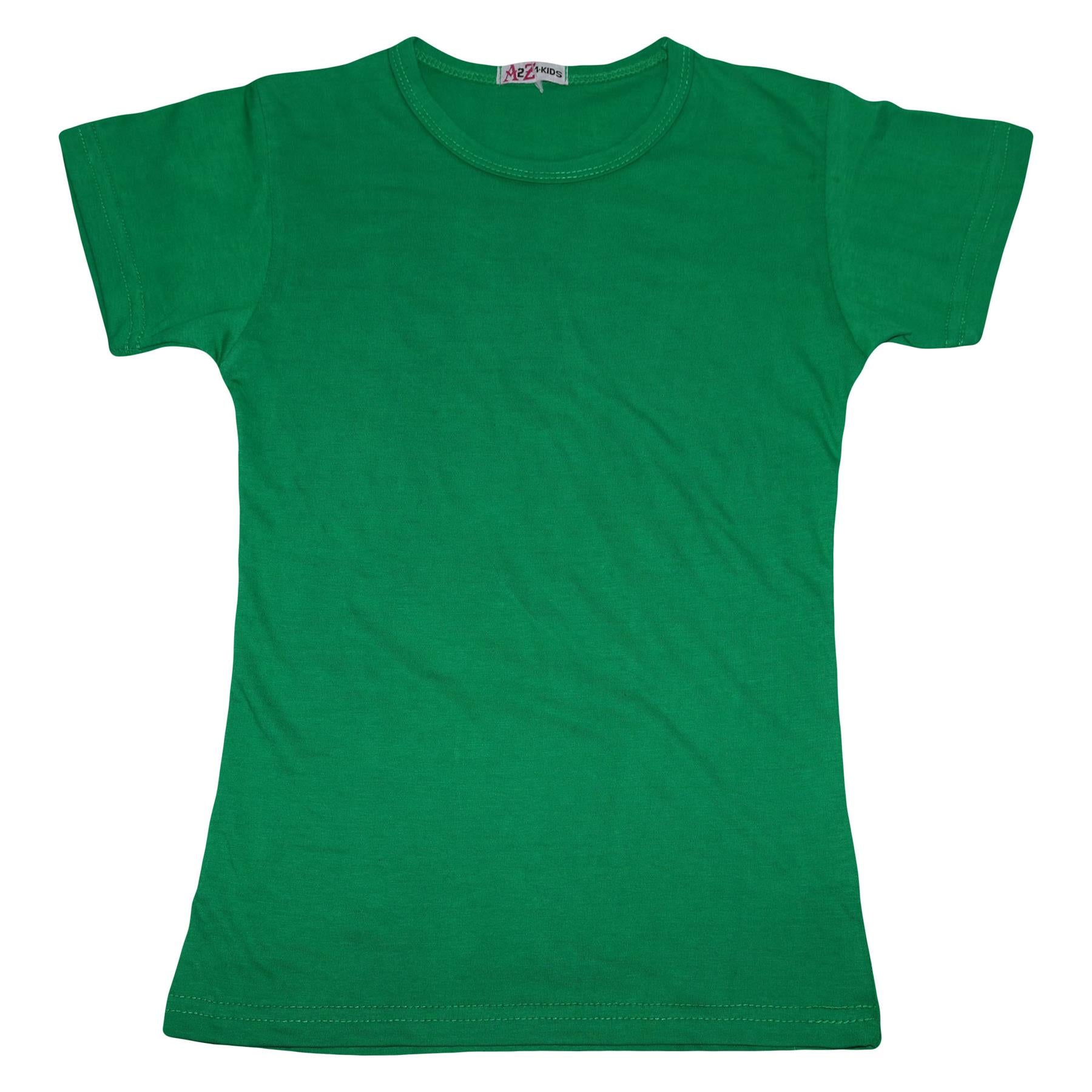 Girls 100% Cotton Plain School T Shirt