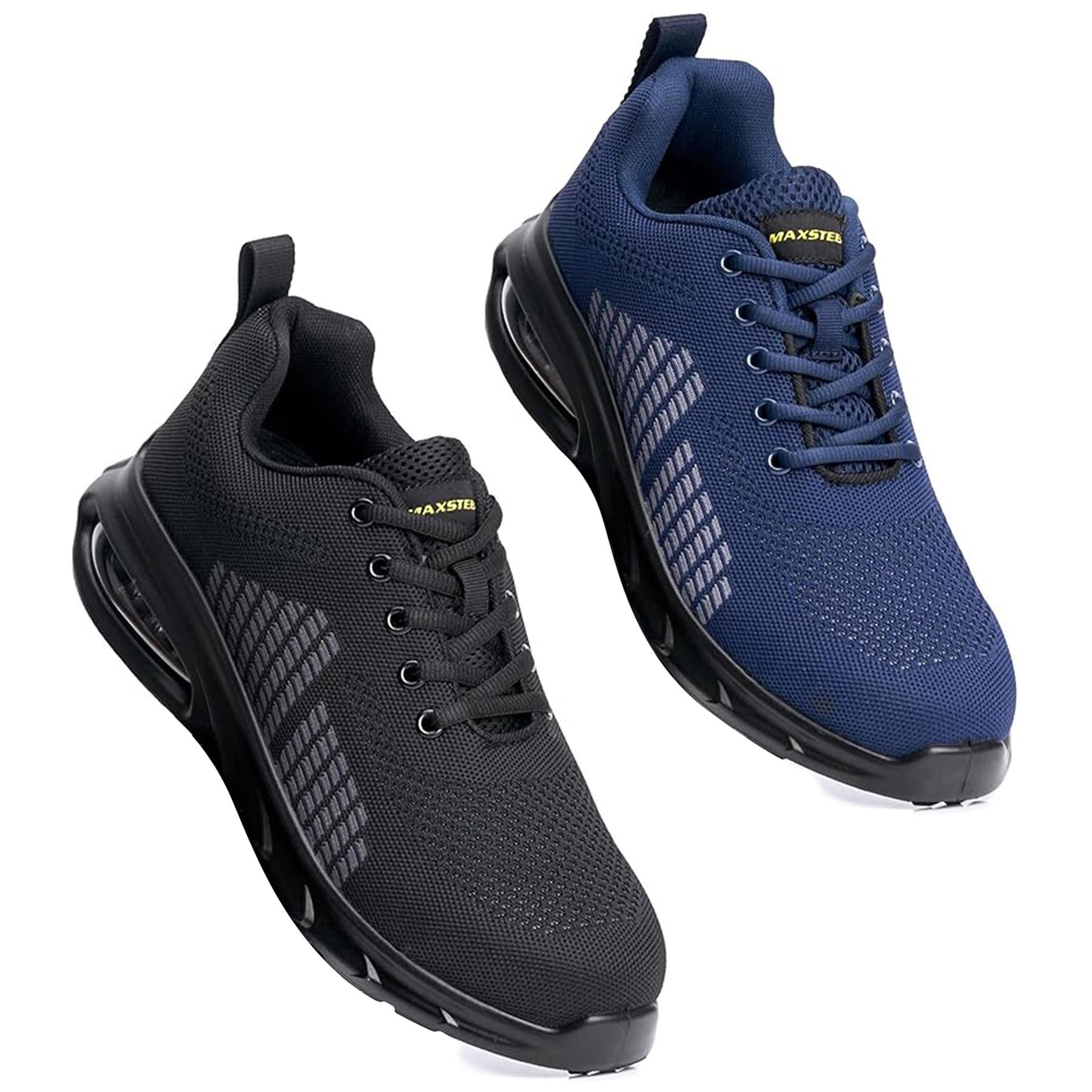 A2Z Mens Safety Trainers Anti-Slip Steel Toe Boots Breathable Work Sneaker Shoes