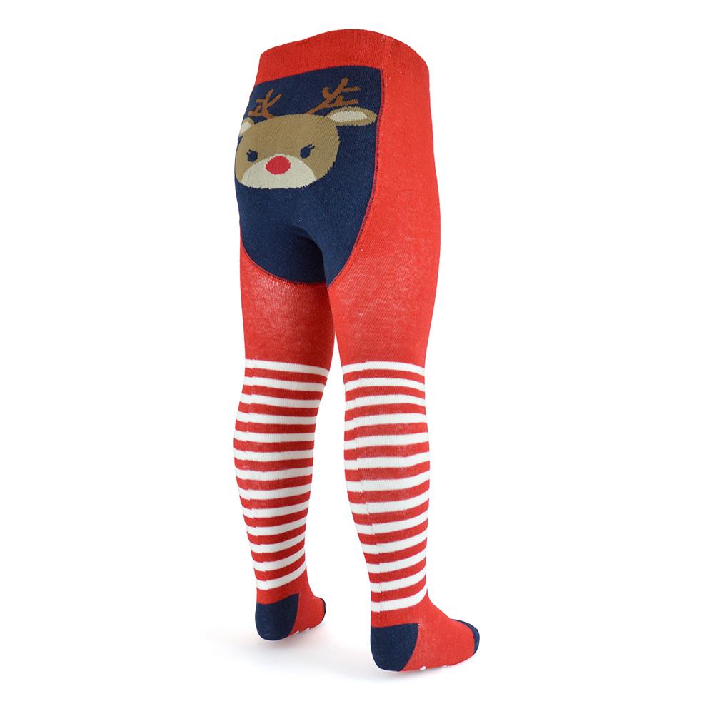 Baby Girls Pack Of 2 Xmas Novelty Tights Cotton Rich Warm Stretchy Soft Leggings