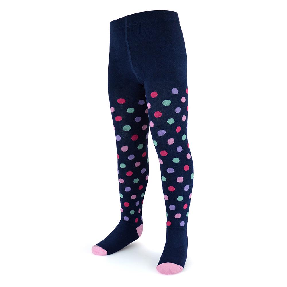 Kids Girls Cotton Rich Hearts & Spotty Tights Supersoft Children's Leggings