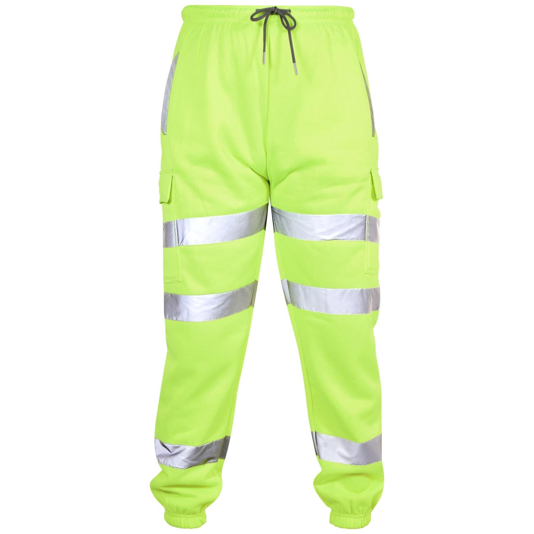 A2Z High Visibility Safe Work Reflective Pants Hi Vis Cargo Trousers For Mens