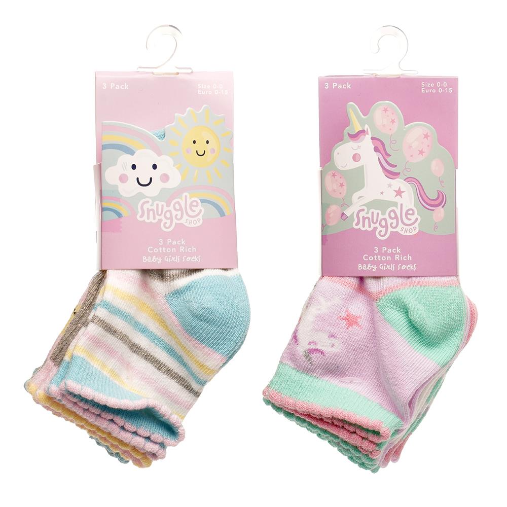 Infant 6 Pack Baby Girls Boys Animal Design Comfortable Newborn Footwear Socks