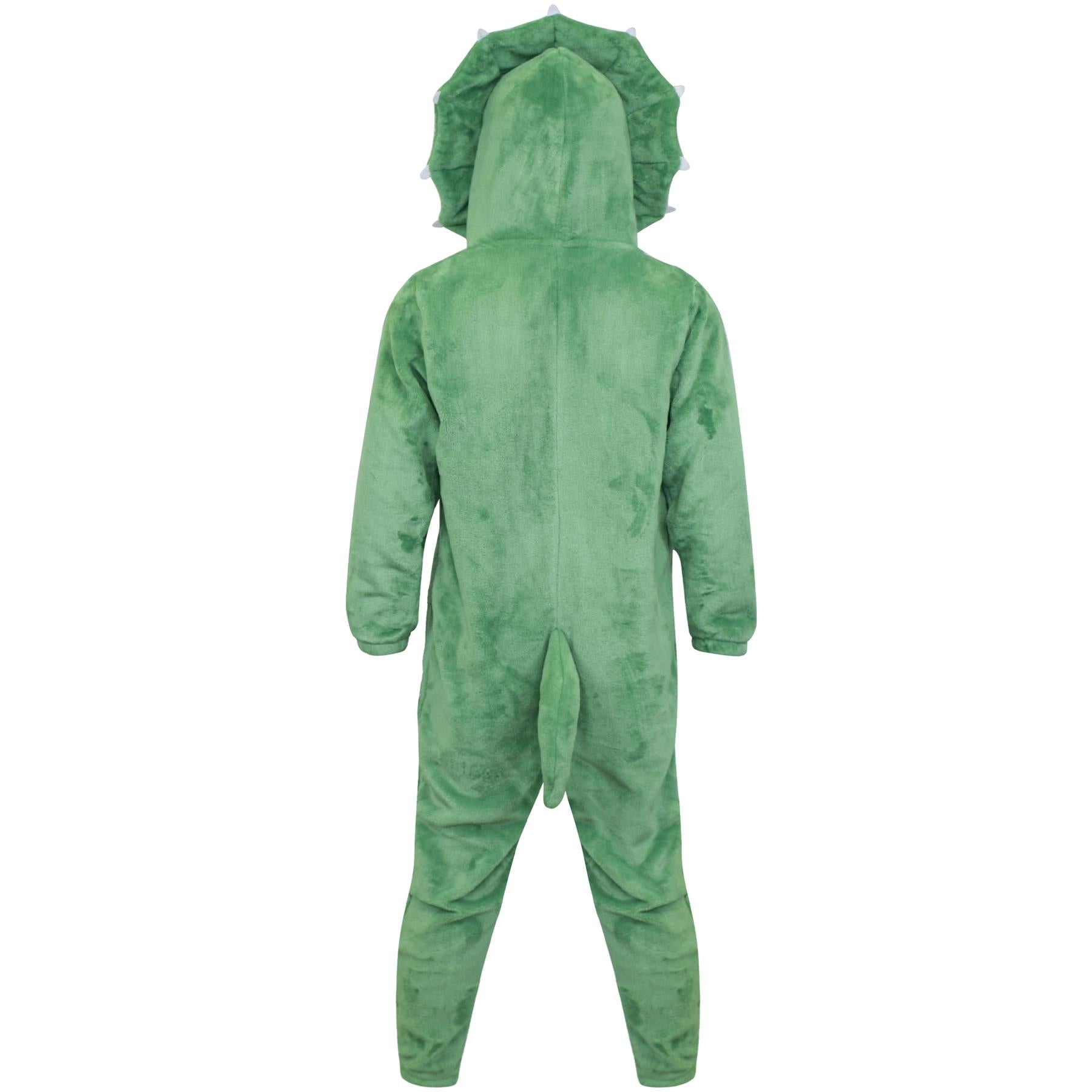 Kids Unisex Dinosaur Onesie Animal Face Jumpsuits Playsuit One Piece Loungesuit