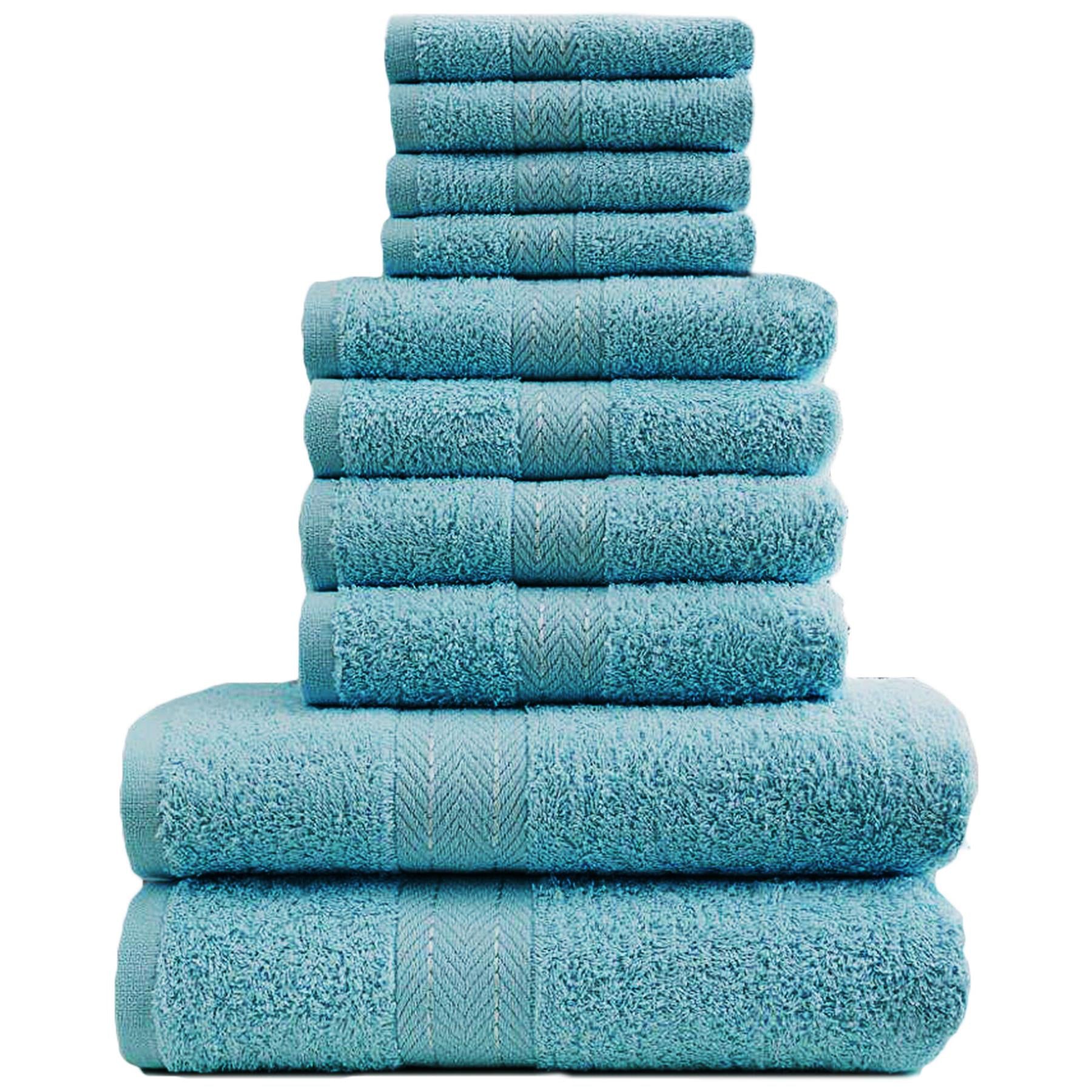 Luxurious 10 Piece Towel Bale Set 100% Cotton Super Soft Absorbent 500 GSM