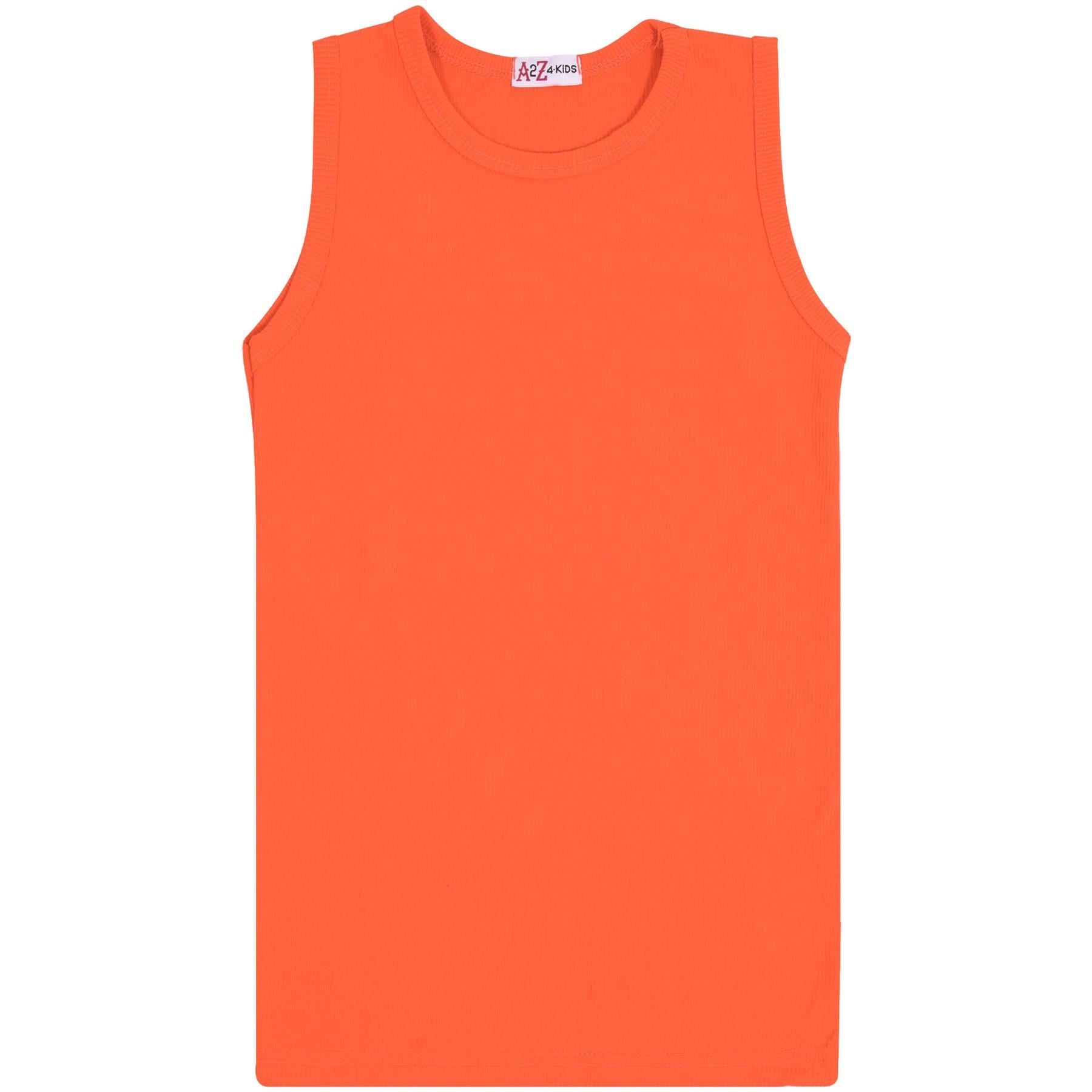 Kids Girls Boys Childrens Vest Top Tank Top Fitted 100% Rich Cotton 2-13 Years