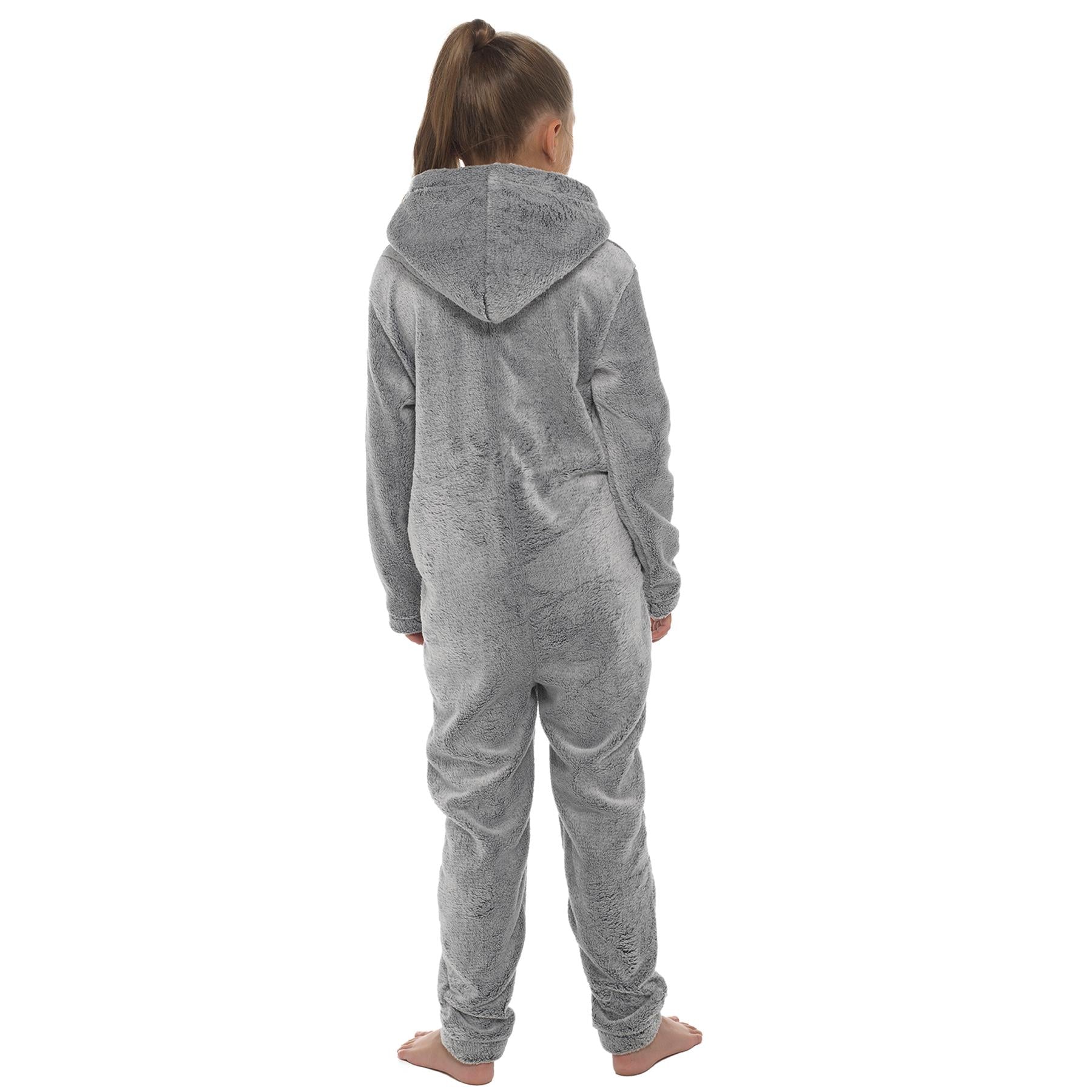 A2Z 4 Kids Girls A2Z Onesie One Piece Hooded Soft Fluffy All in One Jumpsuit