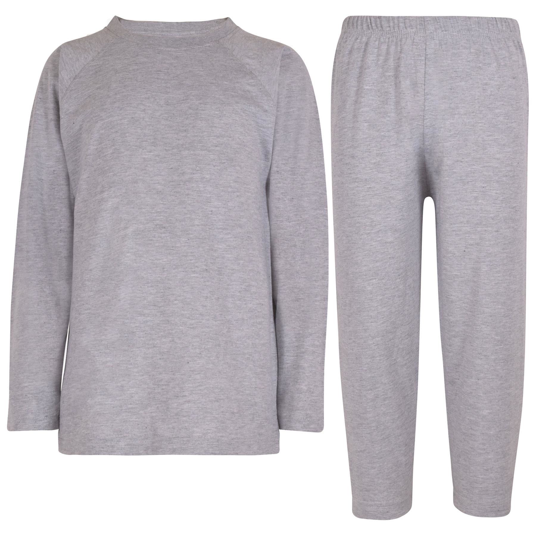 A2Z 4 Kids Girls Boys Raglan Sleeves Plain Pyjamas 2 Piece Comfort Sleepwear Set