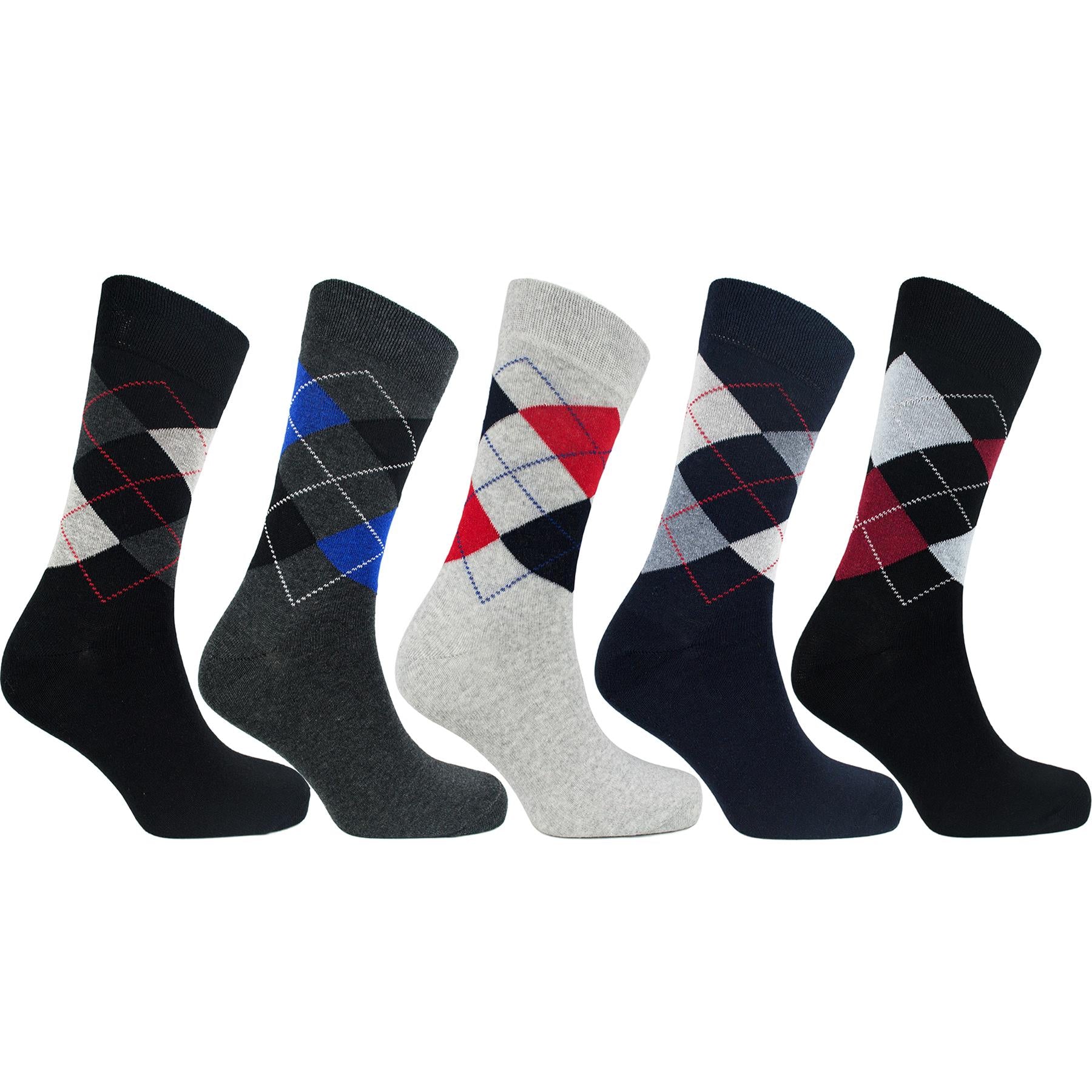 A2Z Mens Socks Pack of 5 Exquisite Elegance Cotton Rich Soft Gift Box Set Socks