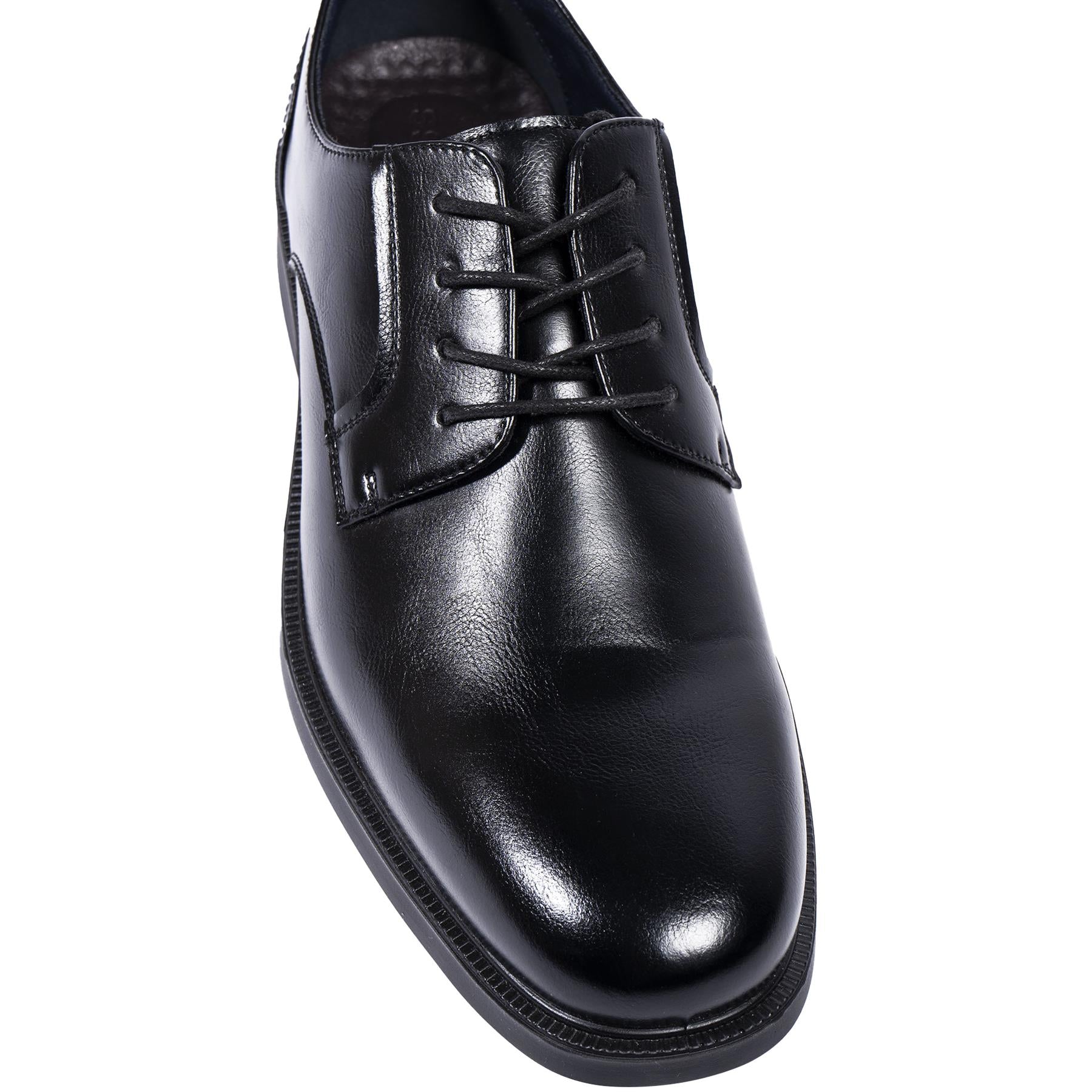 Mens Oxford Patent Boots PU Leather Lace Up Senior Boys High School Office Shoes