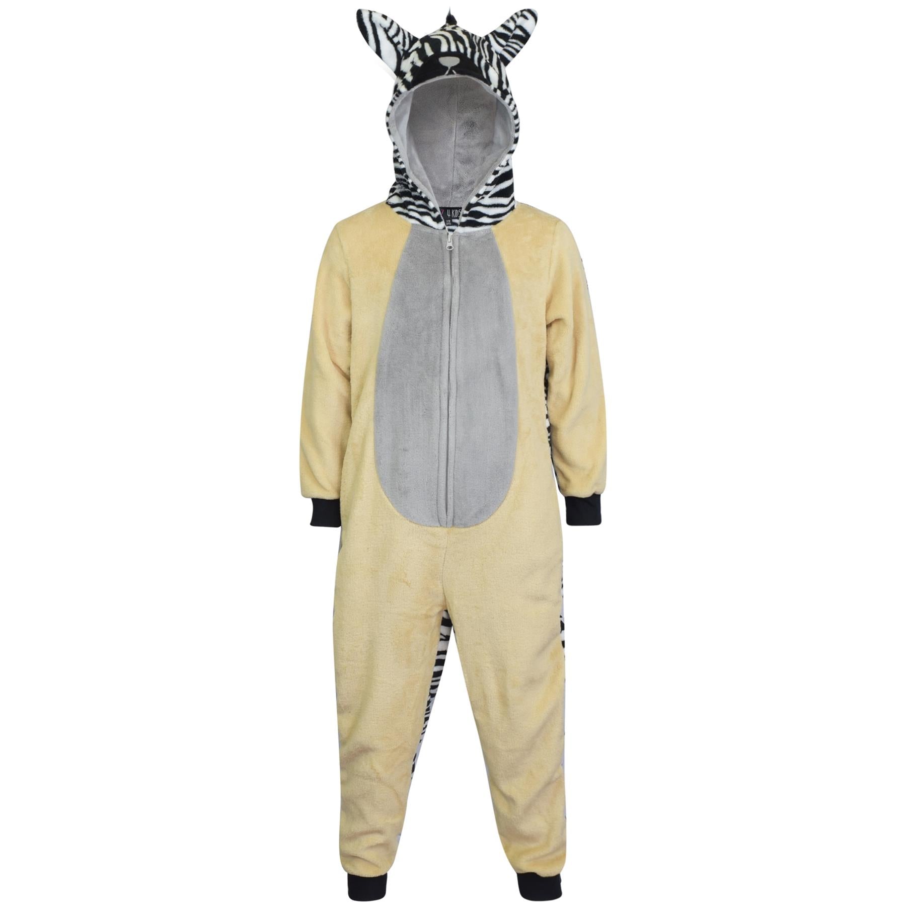 A2Z 4 Kids Unisex 2-Tone Zebra A2Z Onesie One Piece Zebra Cosplay Jumpsuit