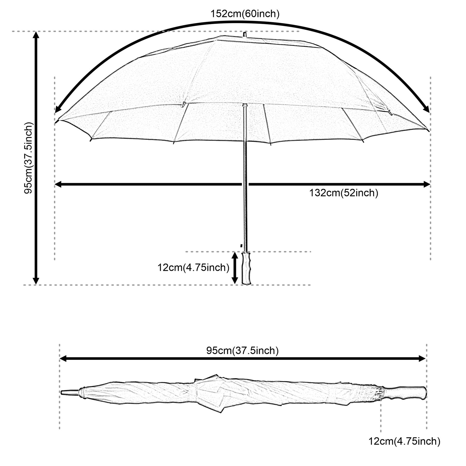 A2Z Golf Umbrella Super Deluxe Auto Open Wind Rain Resitant Double Vented Canopy