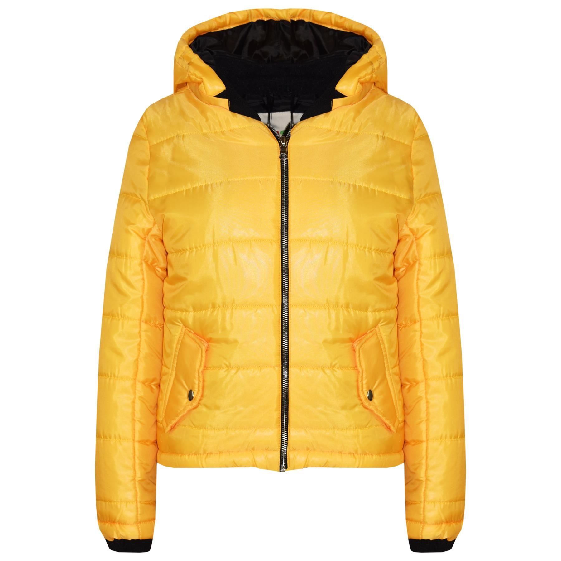 Kids Girls Mustard Bella Hooded Padded Jackets - Kids Clothing Store