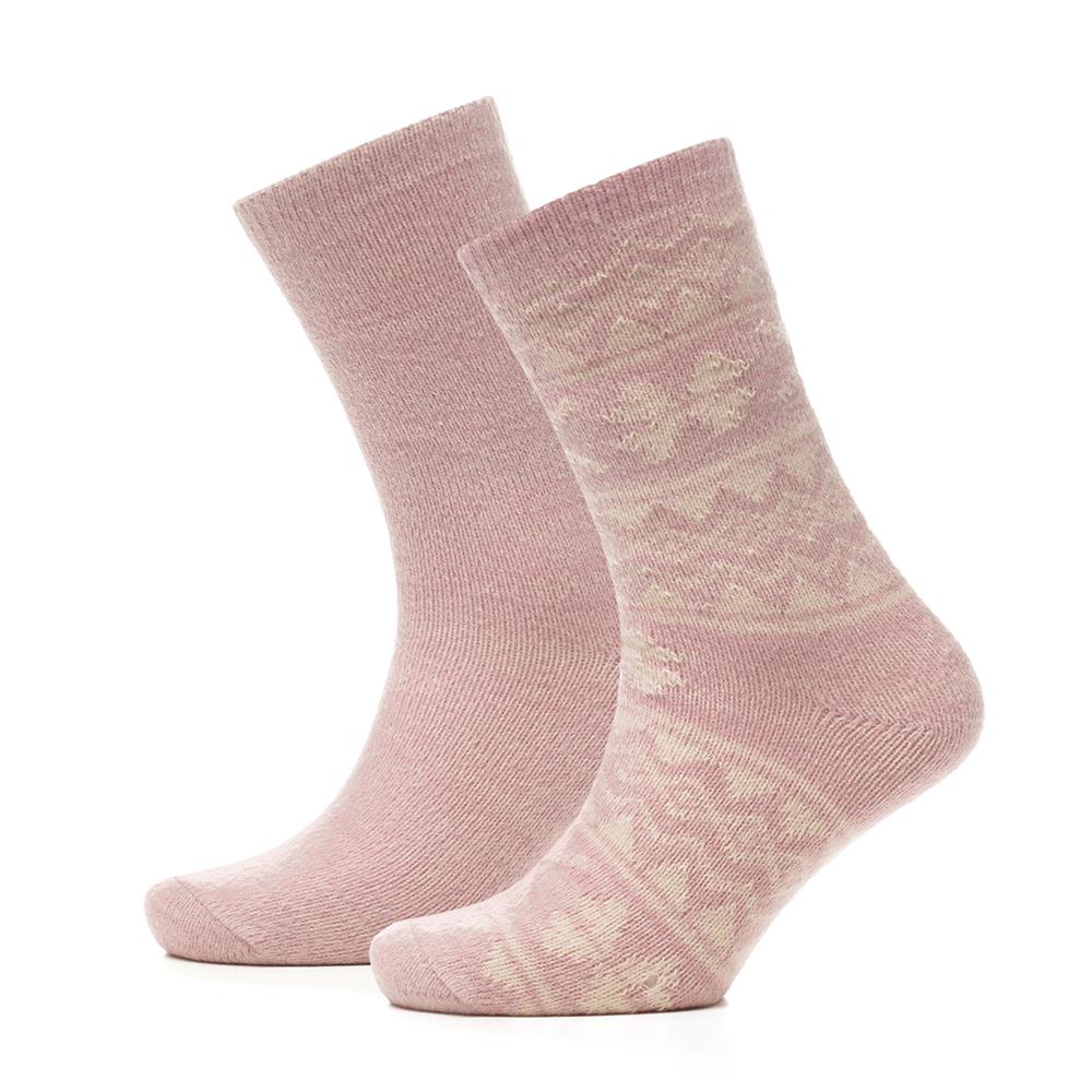 A2Z 2 Pack Ladies Fairisle Thermal Socks Comfortable For Daily Winter Warm Socks