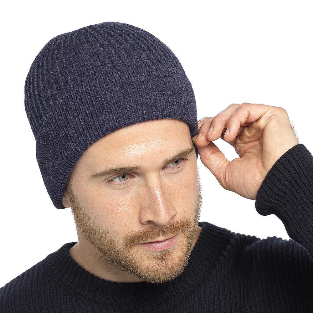 A2Z Mens Hat 2 Pack Ribbed Knit Beanie Soft Feel Stretchy Winter Warm Cozy Cap