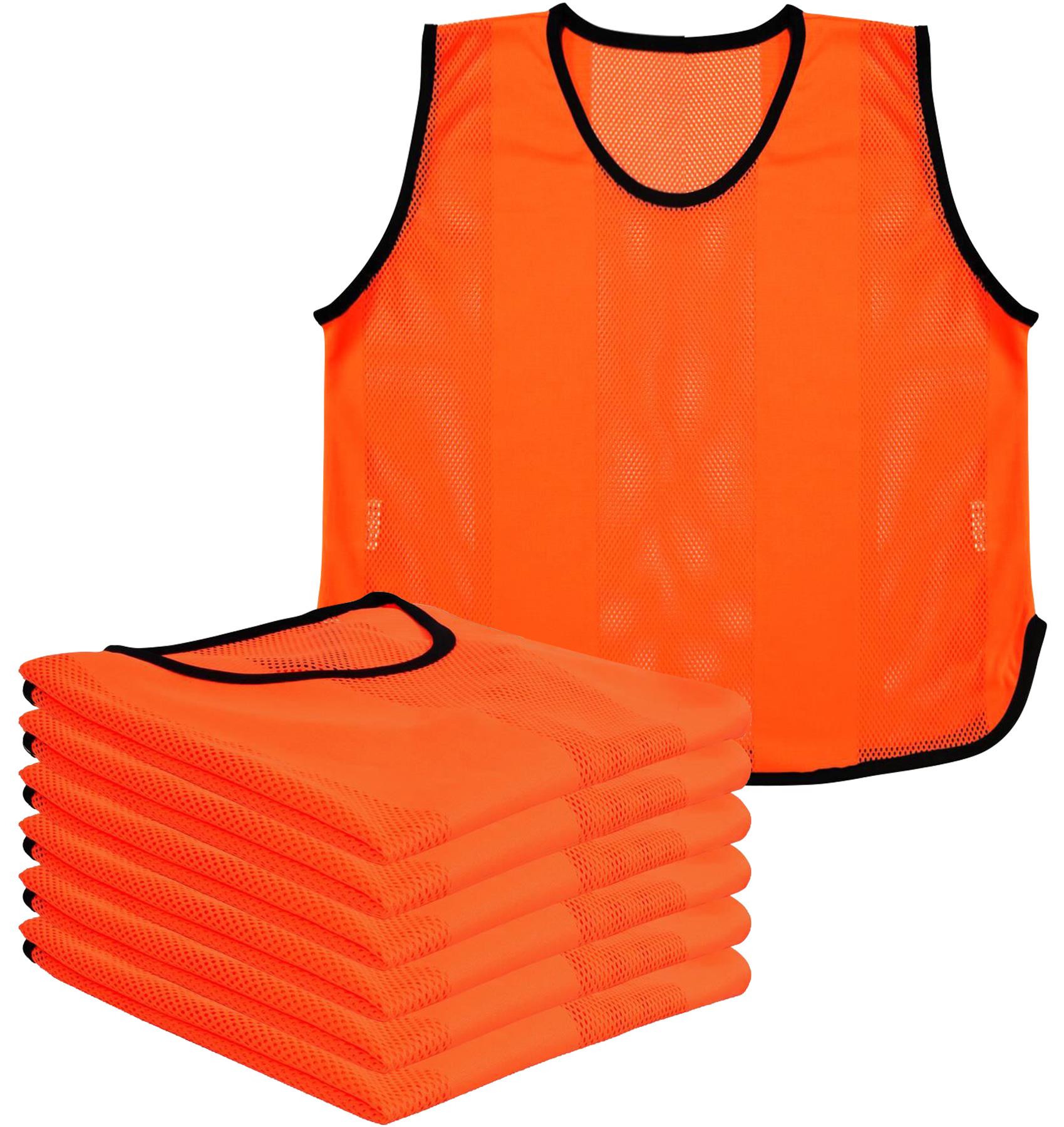 A2Z 4 Kids 6 Pack Sports Mesh Bibs Comfortable During Football Rugby Sports 4-14