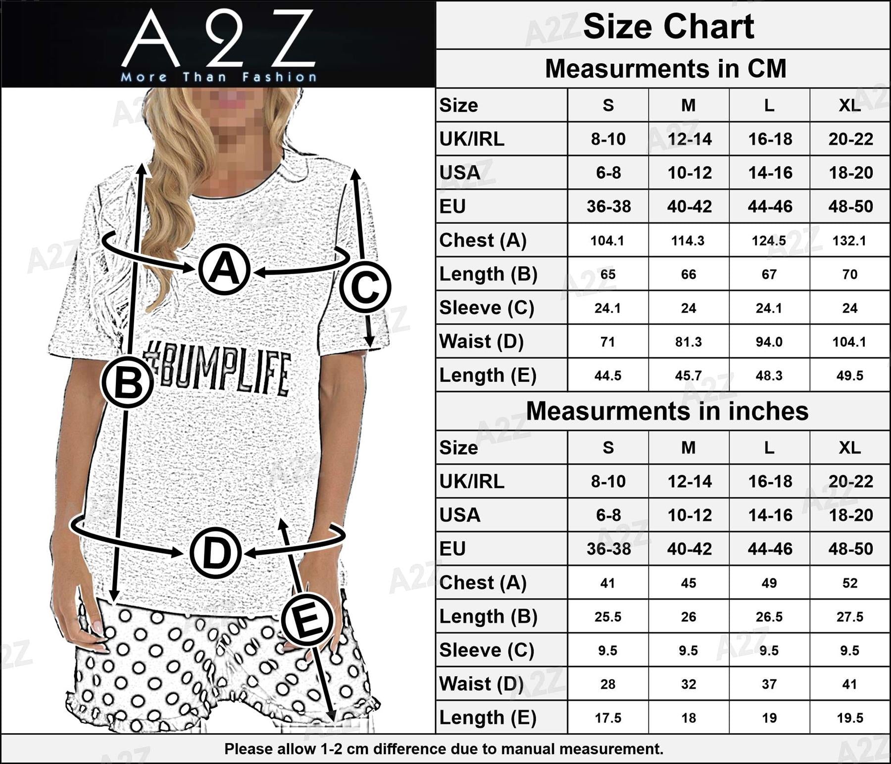 A2Z Ladies Maternity Shorts Pyjamas Set #BUMPLIFE Pregnancy Nightwear PJS Set