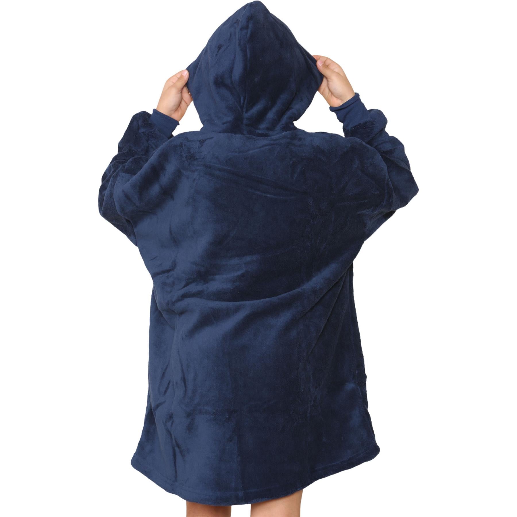 Kids Girls Boys Ultra Soft Oversized Hoodie Snuggle Plush Sherpa Fleece Lining