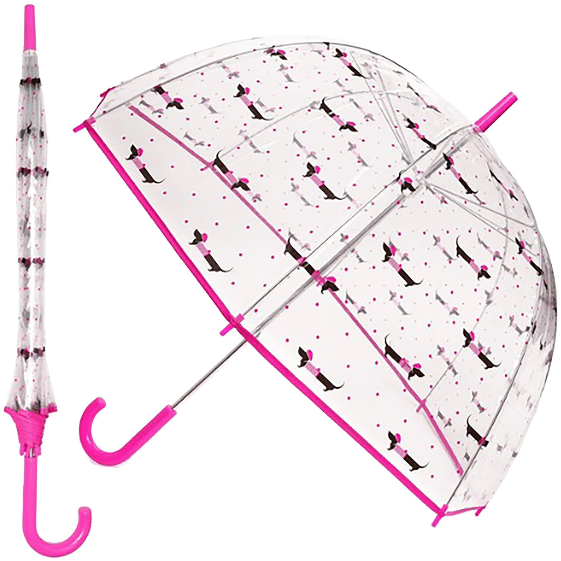 A2Z Ladies Transparent Dome Umbrella Wind and Rain Resist Outdoor Travel Brolly