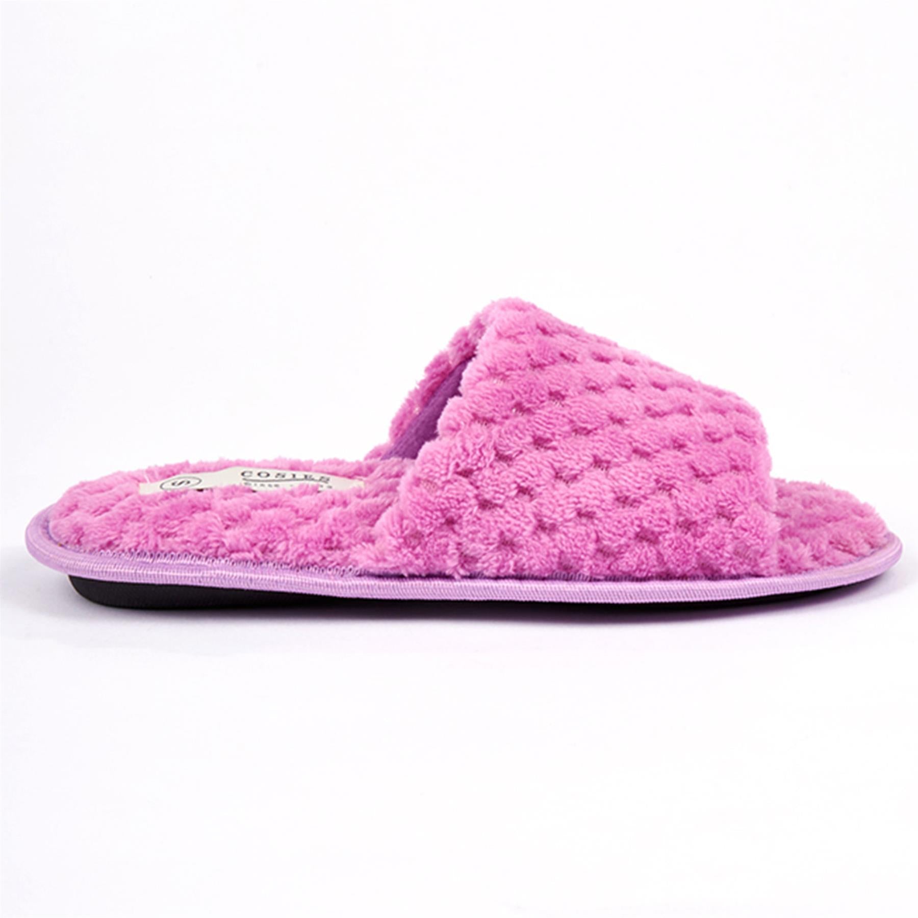 A2Z Women Bubble Sliders Fluffy Faux Fur Open Toe Warm Fuzzy Memory Foam Slipper