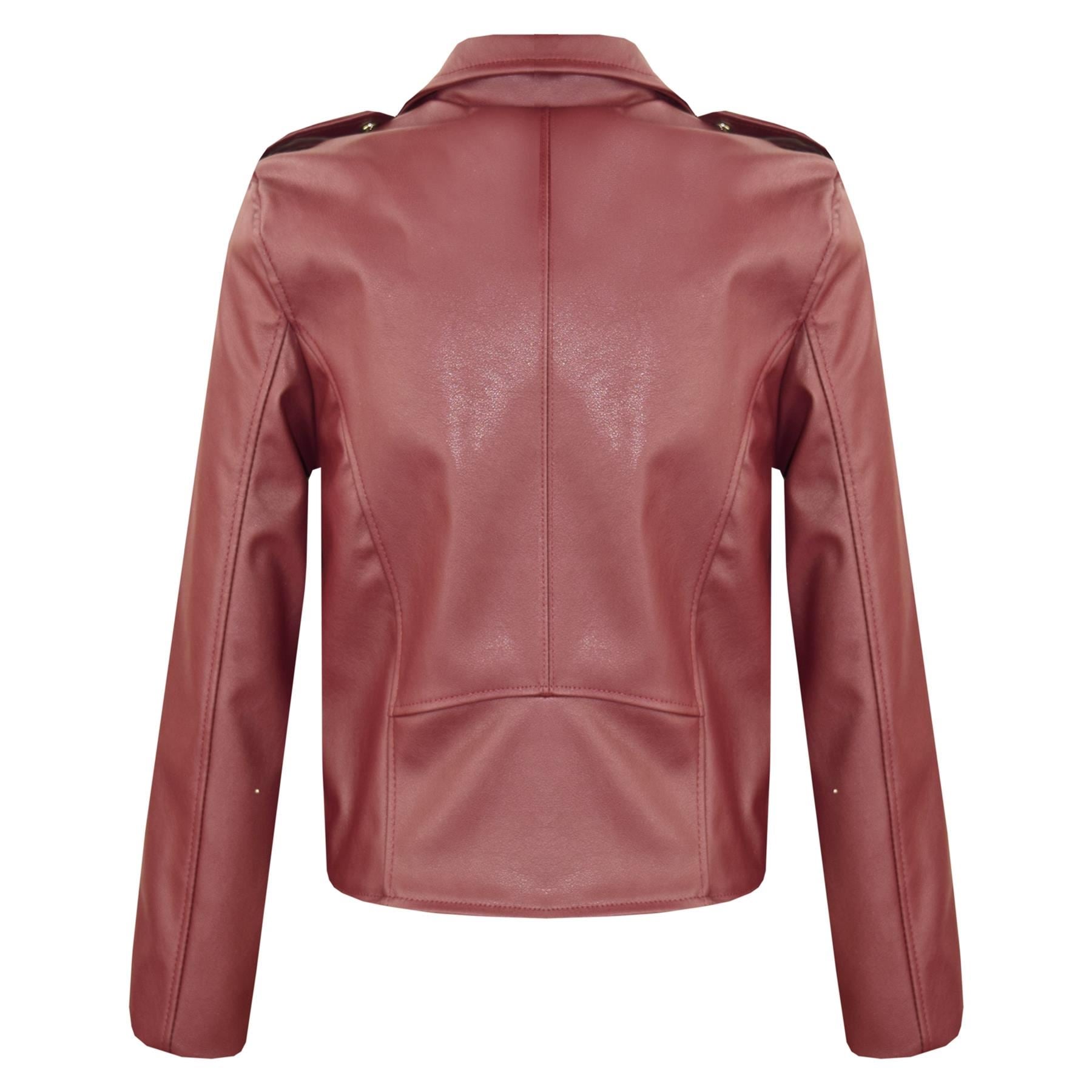 PU Leather Jacket Waterproof Girls Age 5-13 Years