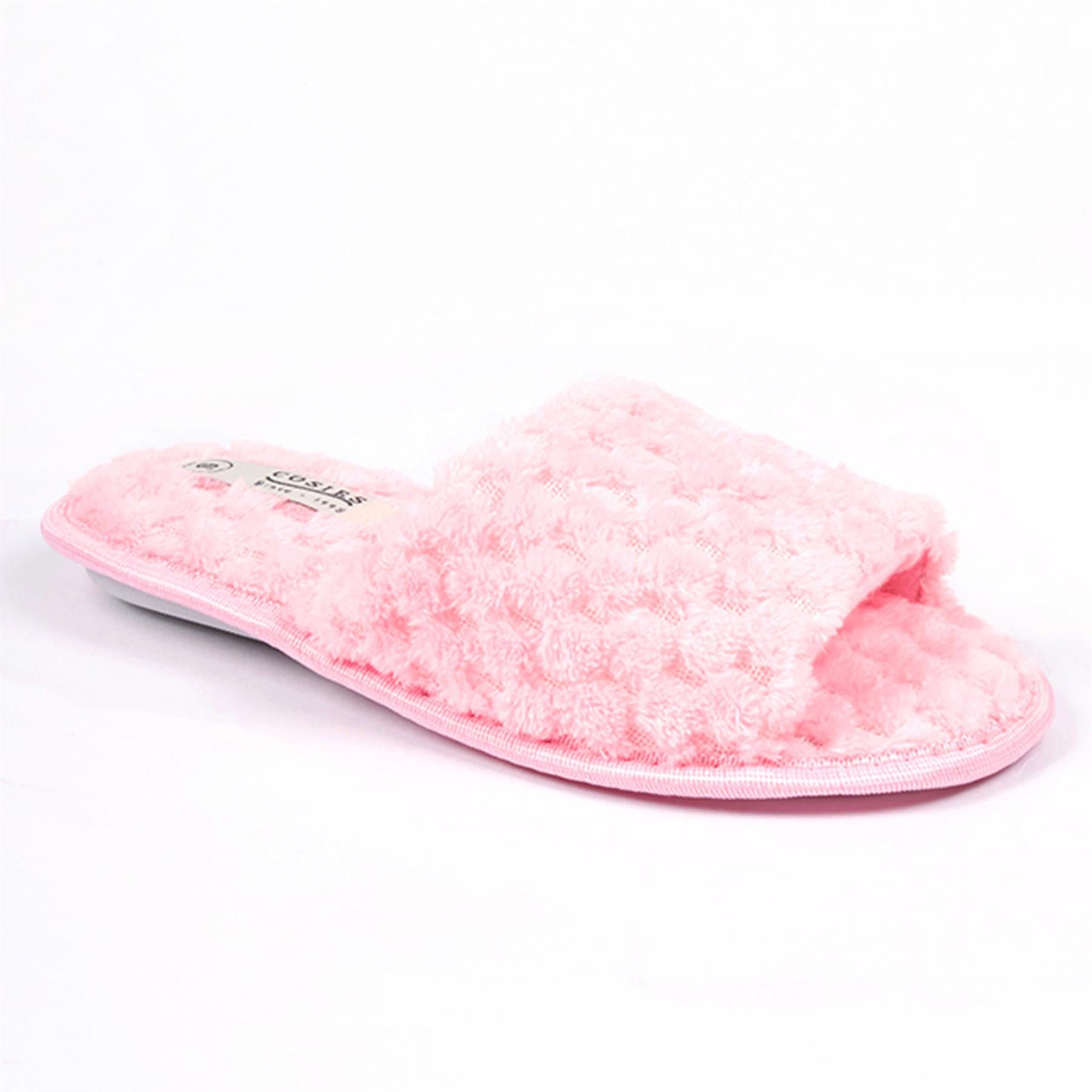 A2Z Women Bubble Sliders Fluffy Faux Fur Open Toe Warm Fuzzy Memory Foam Slipper