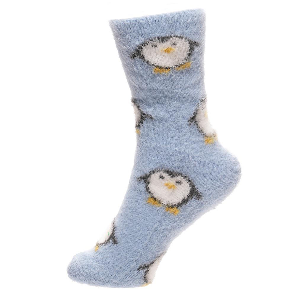 A2Z Ladies 2 Pack Novelty Chenille Cosy Socks Soft Brushed Warm Winter Socks