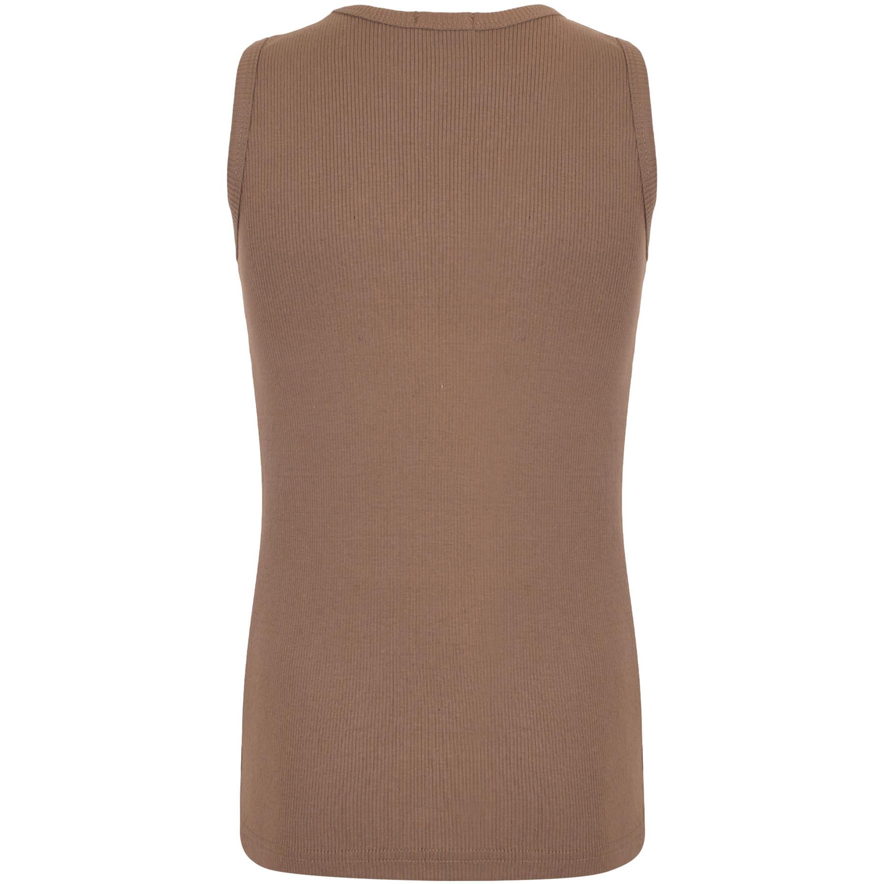 Kids Girls Ribbed Vest Top 100% Thick Cotton Fashion Tank Tops T Shirt 2-13 Year