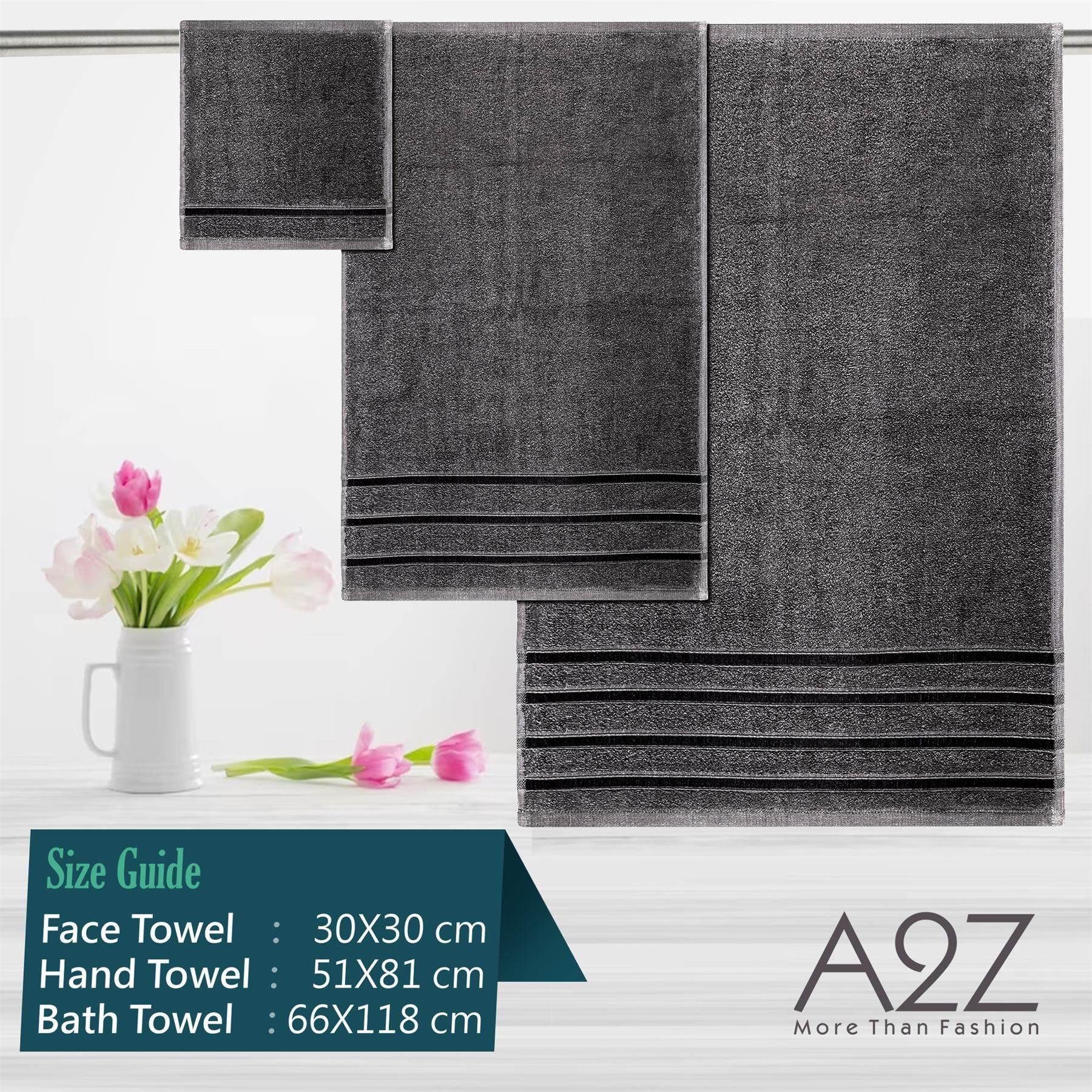 A2Z Luxurious 8 Piece Towel Bale Set  Bath Towels Soft and Absorbent Hand Towel