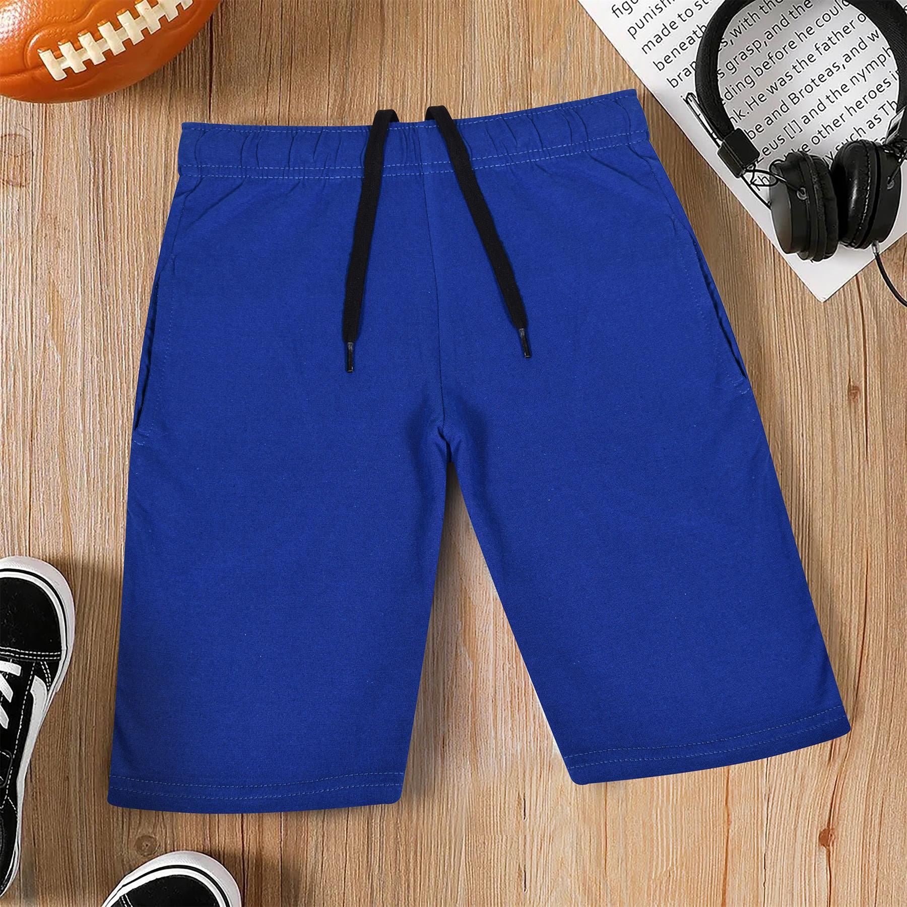 Kids Boys 100% Cotton Shorts Casual Chino Shorts Knee Length Summer Lightweight