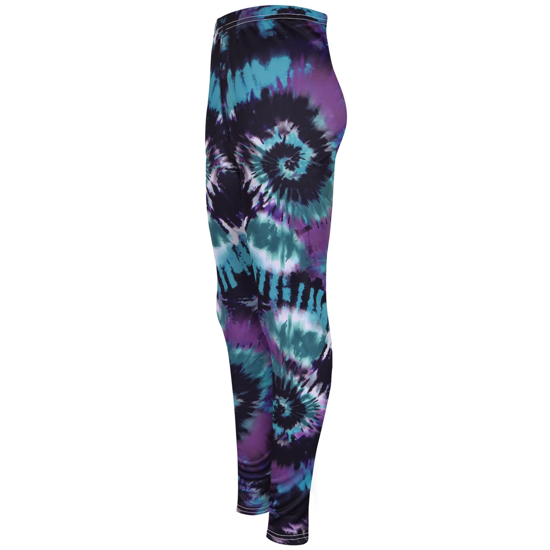 Kids Girls 3D Tie Dye Print Leggings