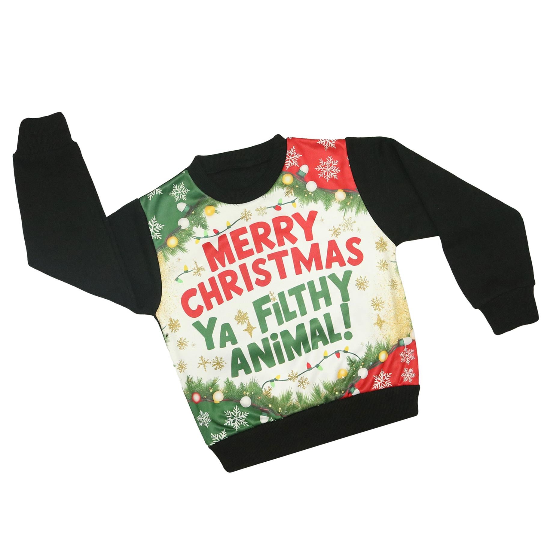 Kids Girls Boys Merry Christmas Ya Filthy Animal Jumper Hoodies Xmas Sweatshirts