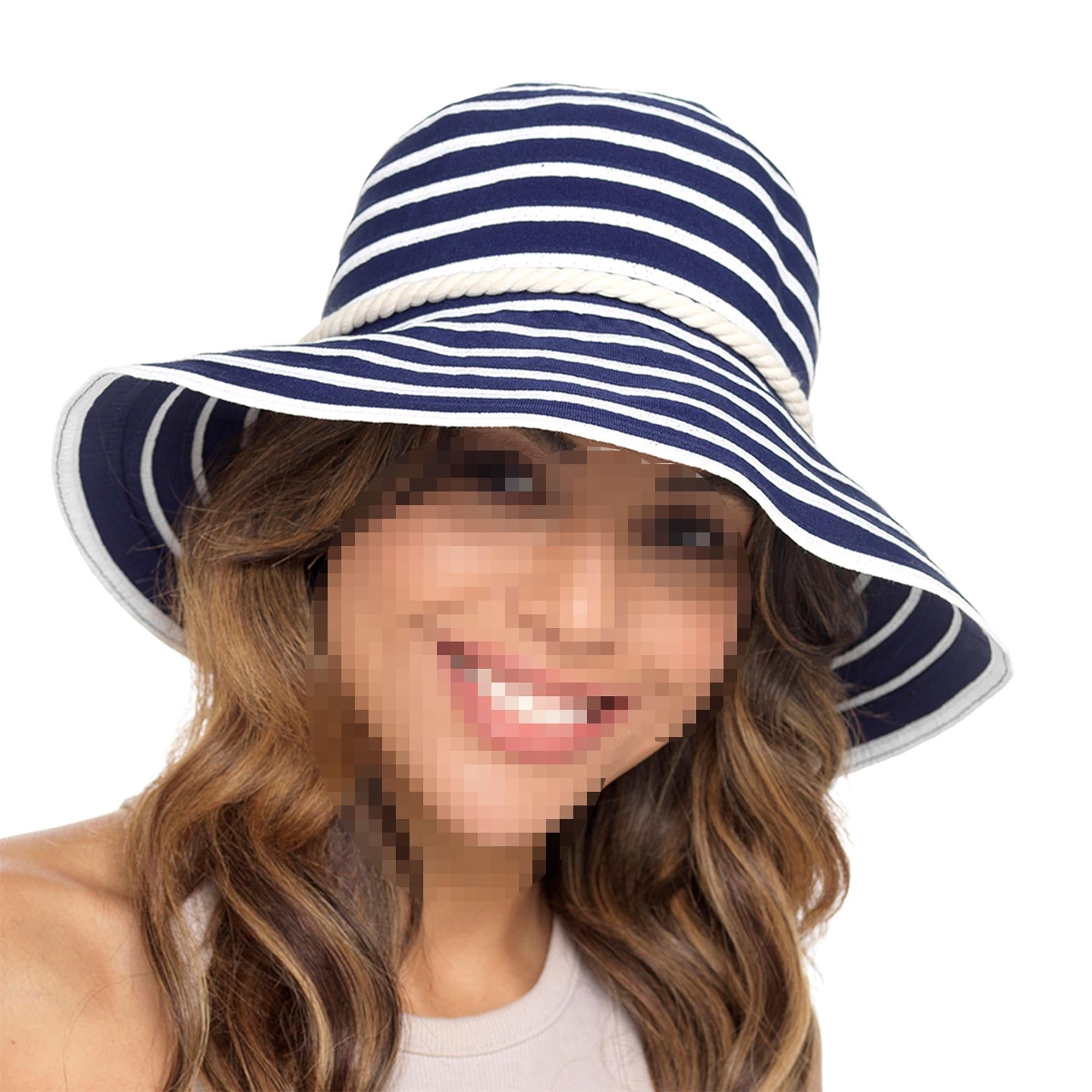 Womens Wide Brim Hat Summer Sun Foldable Hat UV Protection For Hiking, Camping