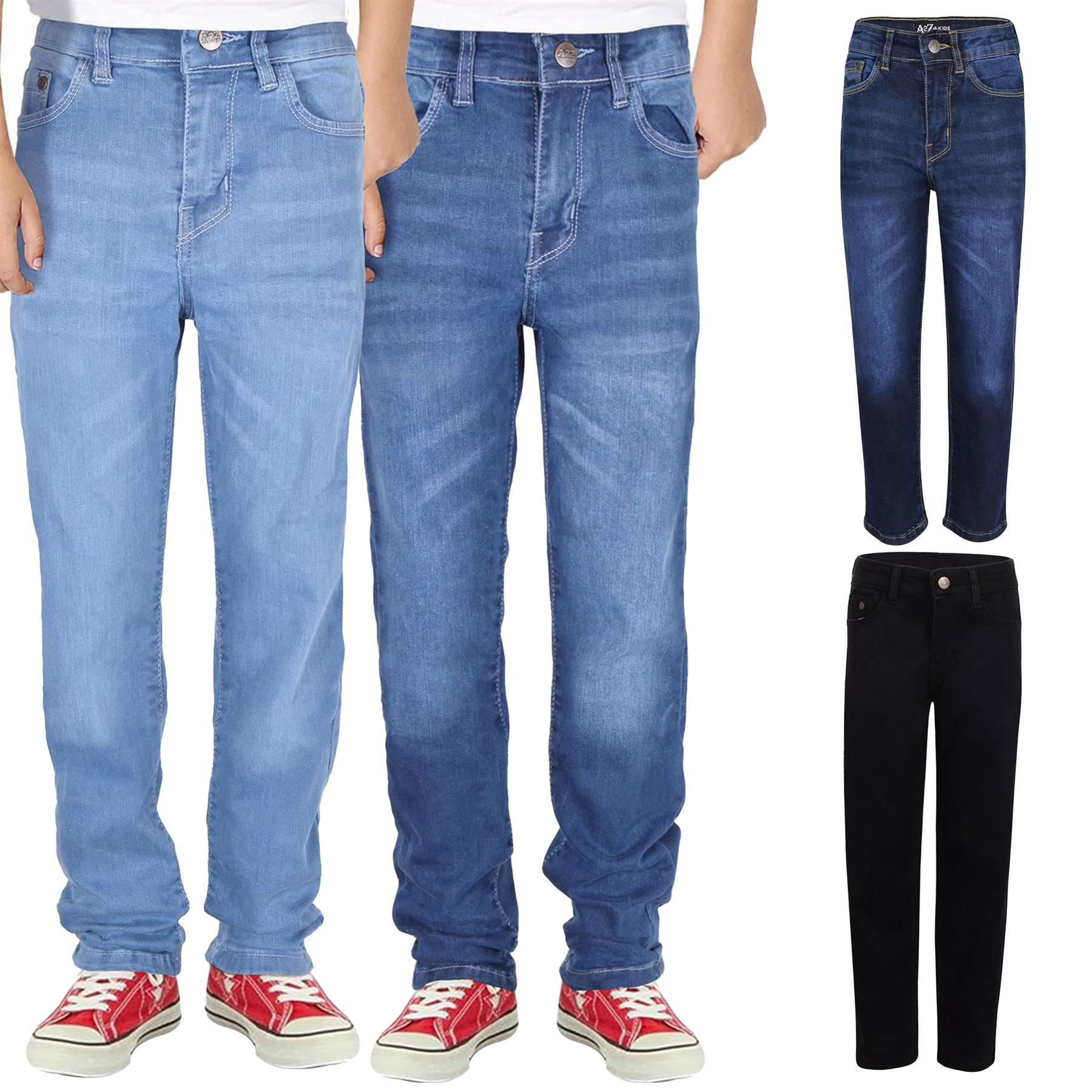 A2Z 4 Kids Boys Relaxed Straight Fit Cut Jeans for Teens Cotton Jean Age 5-13 Yr