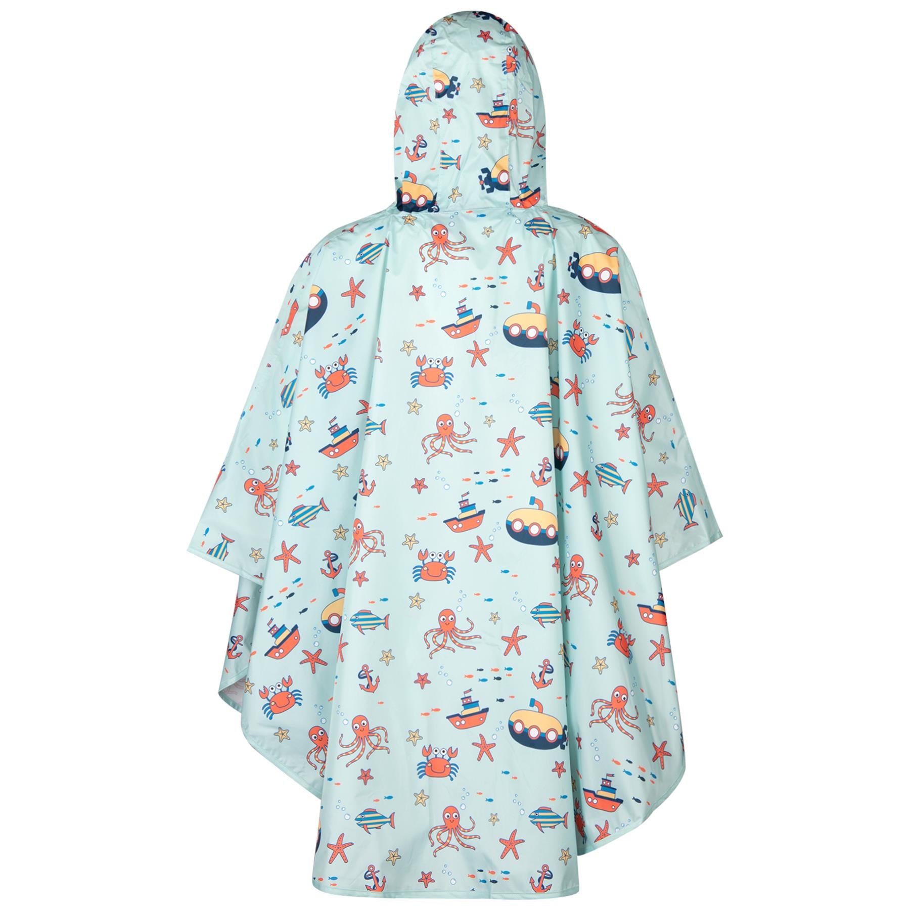 Kids Girls Boys Waterproof Hooded Rain Poncho Lightweight Reusable Raincoat