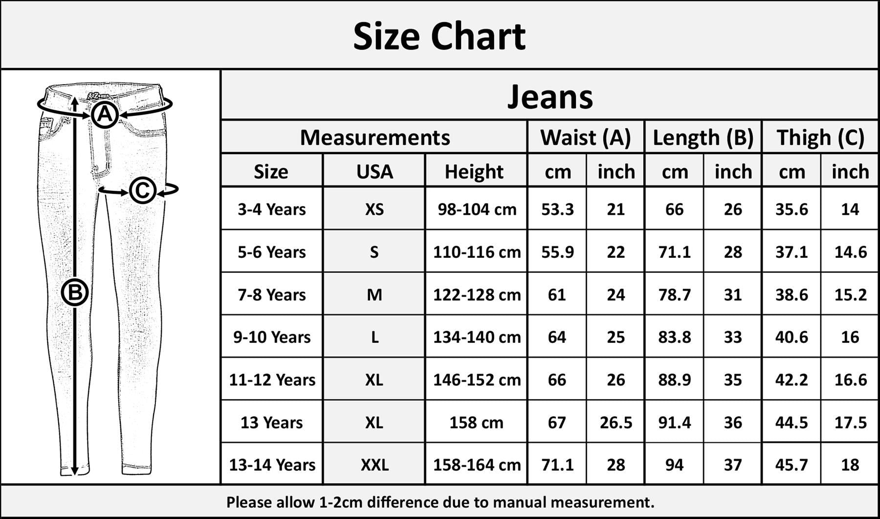 A2Z4 Kids Stretchy Jeans Embroidered Denim Comfortable Jeggings Pant 3-13 Years