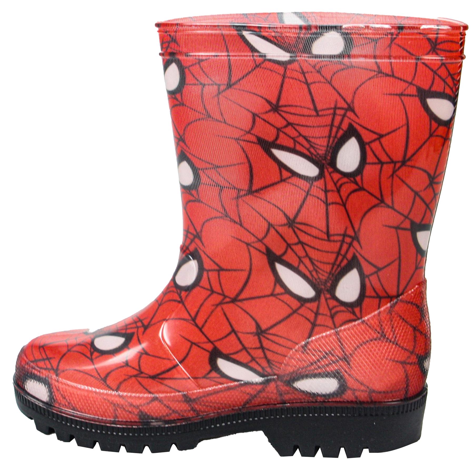 Kids Boys Spiderman Officially Licensed Rain Boot Anti-Skid Rubber Wellies Shoes