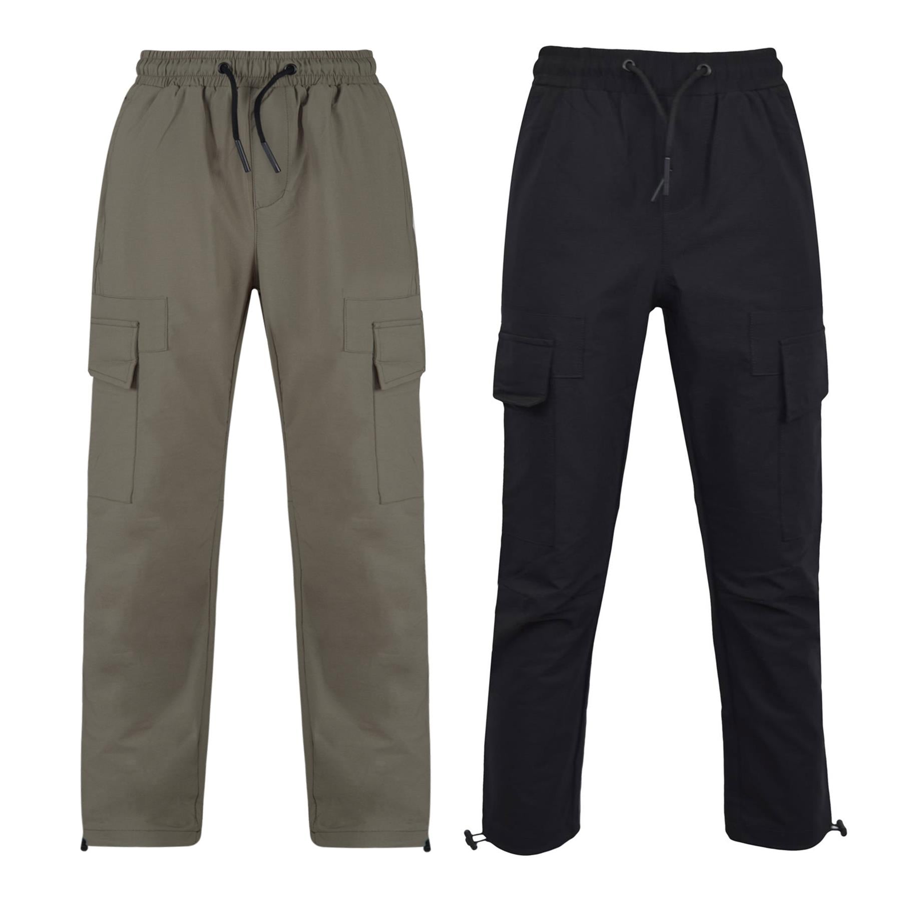 A2Z 4 Kids Boys Active Cargo Trousers Elasticated Waist Slim Fit Joggers Pants