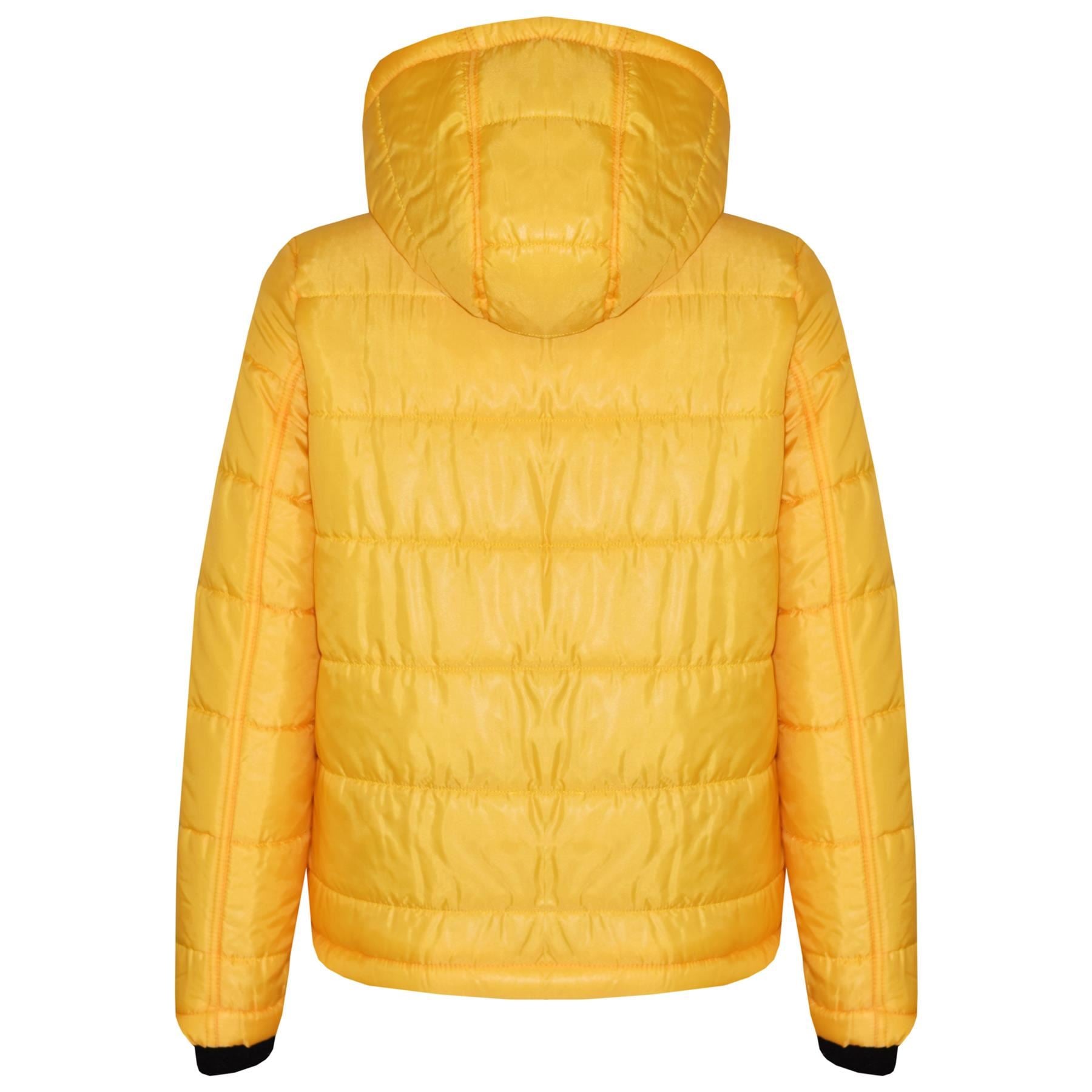 Kids Girls Mustard Bella Hooded Padded Jackets - Kids Clothing Store