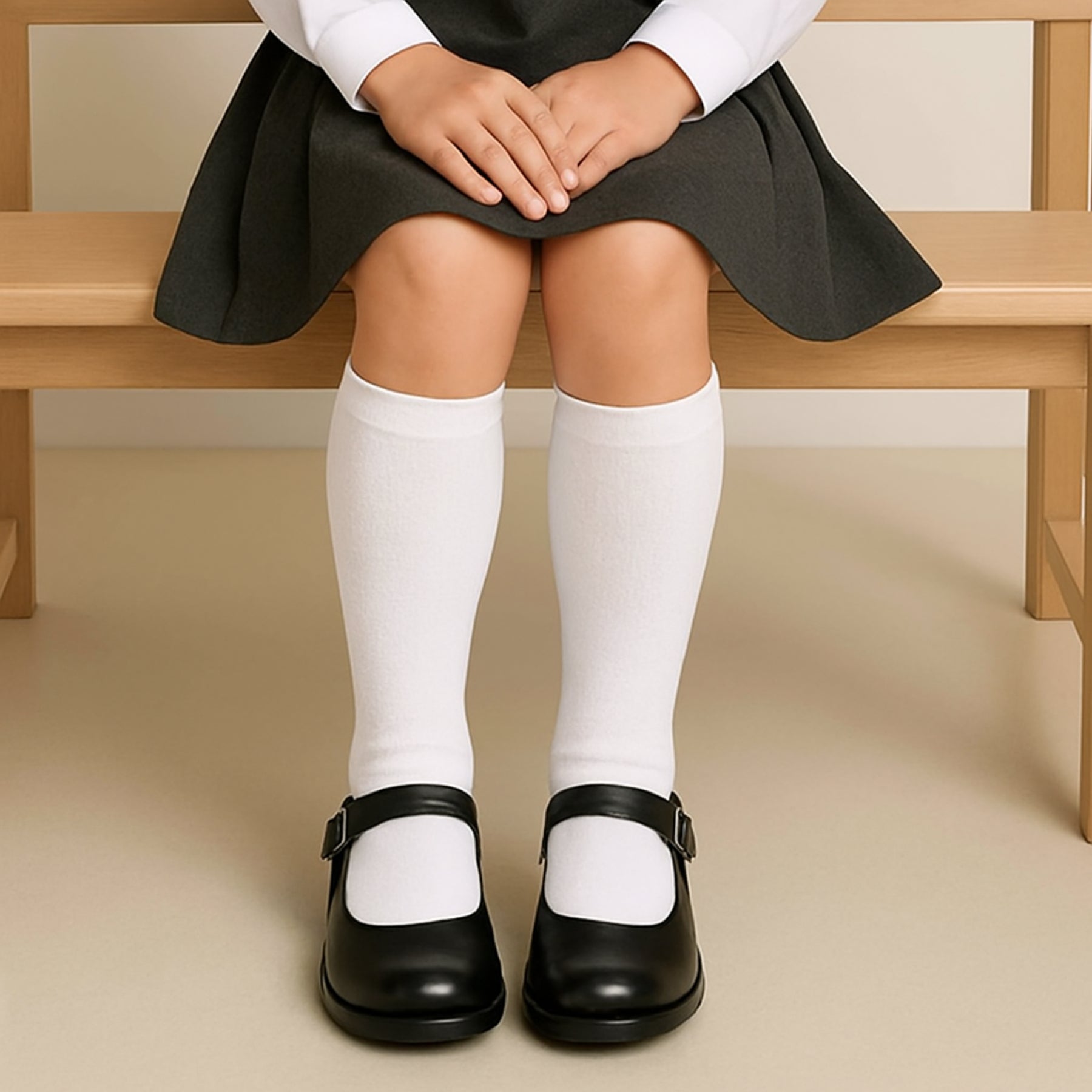 Girls Knee High Socks Cotton Back To School Uniform Socks Party Wear Long Socks