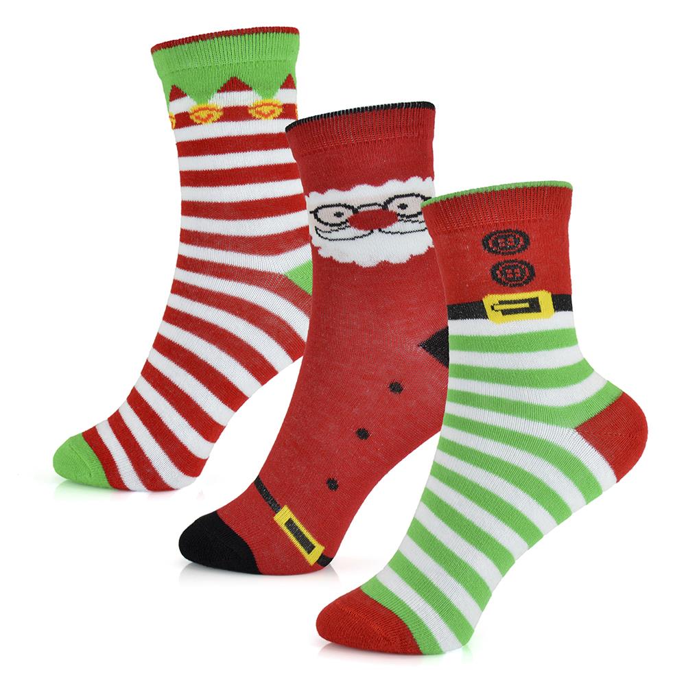 A2Z 4 Kids 3 Pack Kids Baby Girls Boys Family Socks Xmas Novelty Pattern Socks