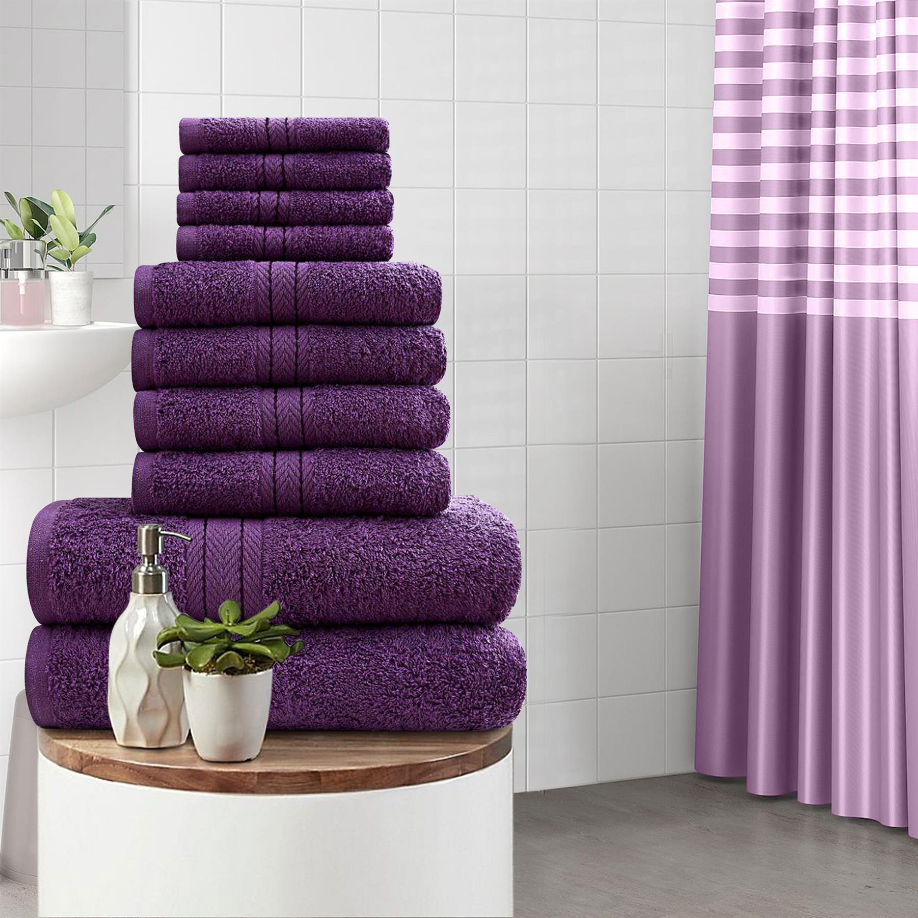 Luxurious 10 Piece Towel Bale Set 100% Cotton Super Soft Absorbent 500 GSM