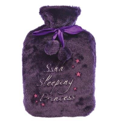 A2Z Hot Water Bottle 2 Litre Slogan Embroidered Fleece Cover For Pain Relief Bag