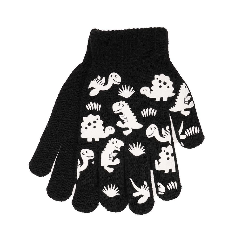 Boys Xmas Gloves 3 Pack Warm Magic Glow In The Dark Mitten Full Finger Gloves