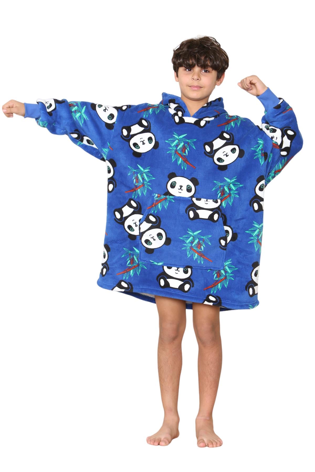 Kids Girls Boys Ultra Soft Oversized Hoodie Snuggle Plush Sherpa Fleece Lining