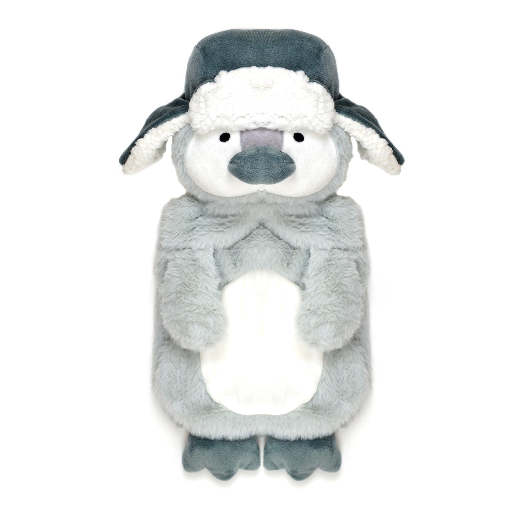 A2Z Hot Water Bottles 3D Animal Penguin 750ML Cosy Fleece Cover Heat Therapy