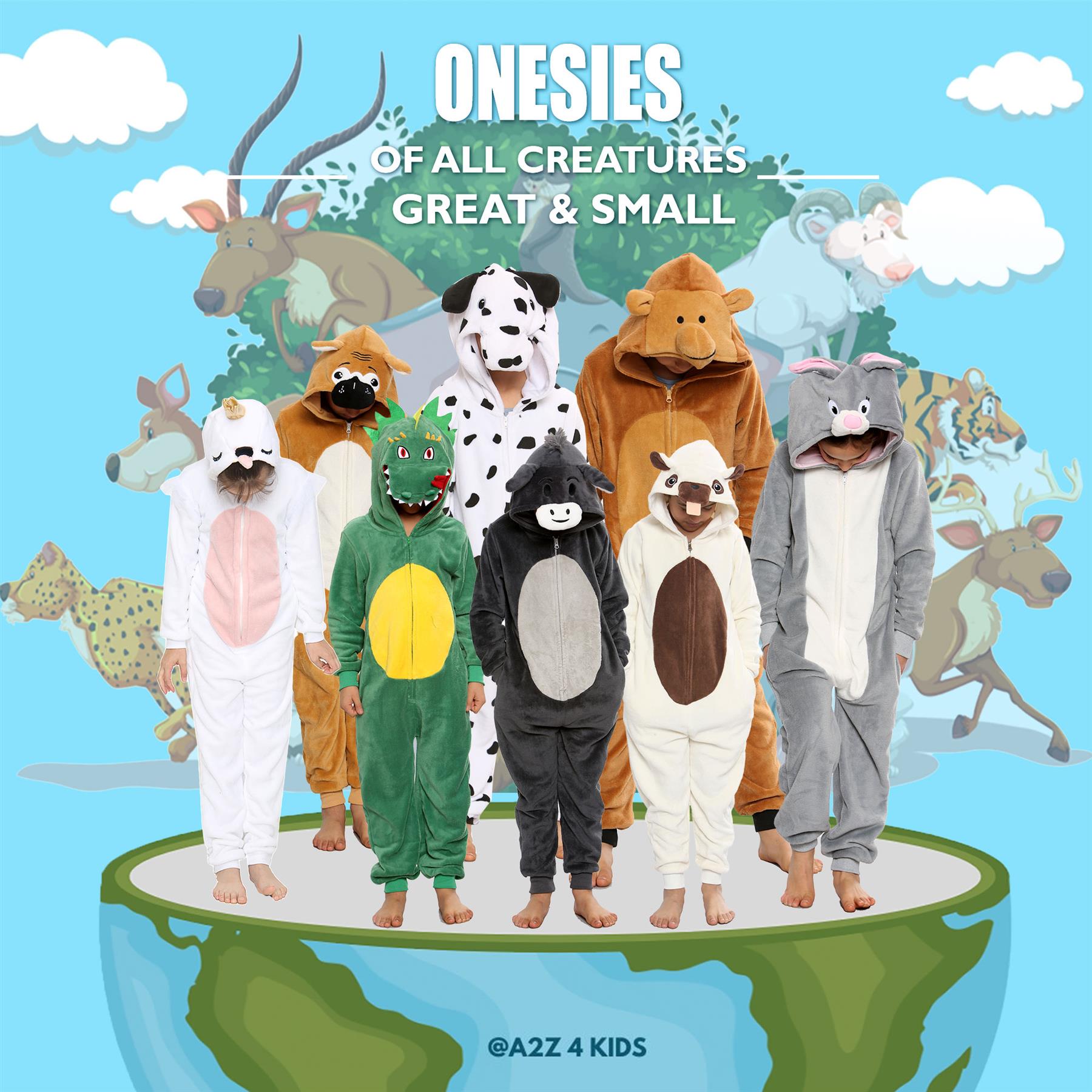 A2Z Onesie One Piece Kids Animal Pyjamas Rottweiler World Book Day Costume