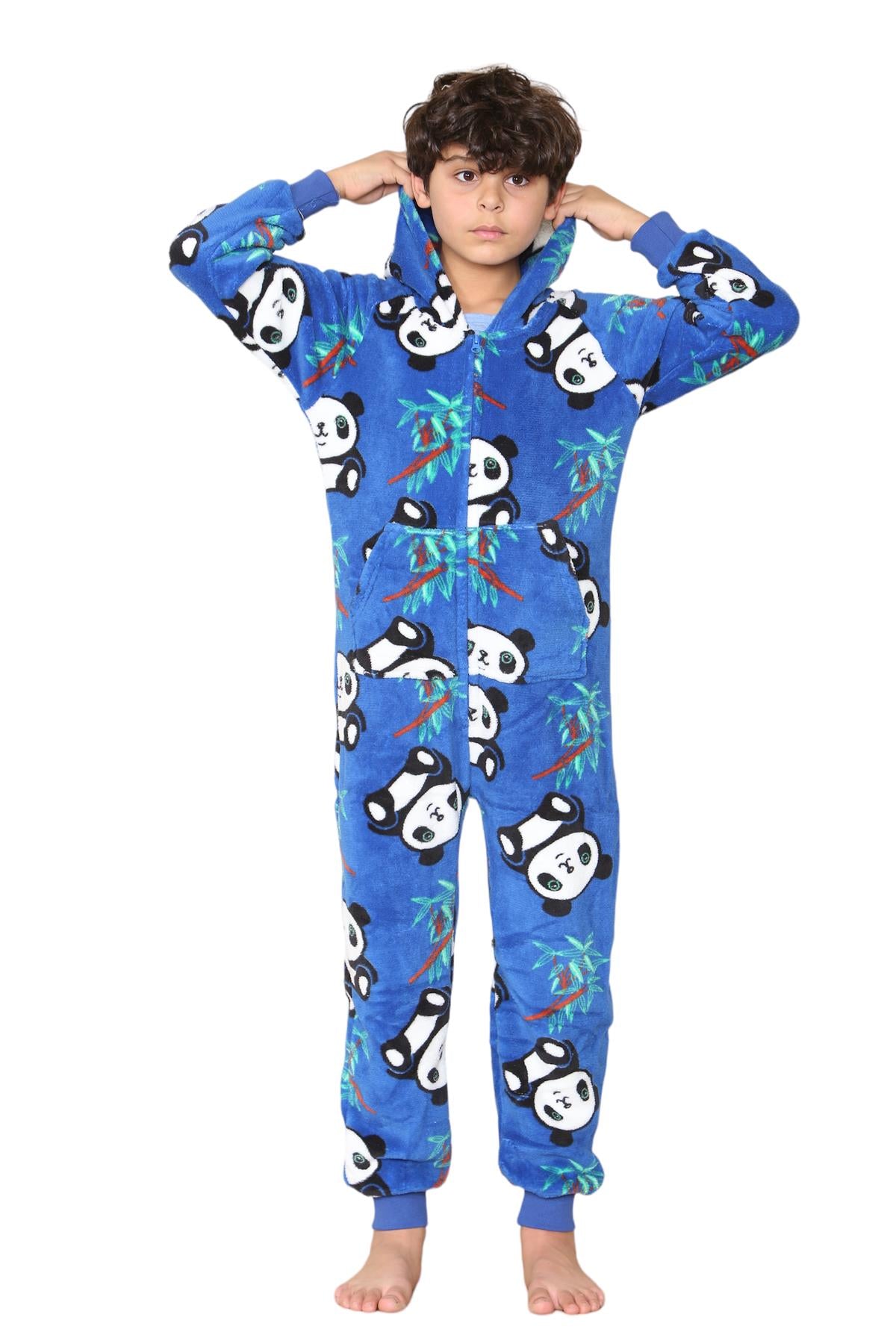 A2Z 4 Kids Panda Print Onesie Pyjama Sets for Boys and Girls Childrens Jumpsuit