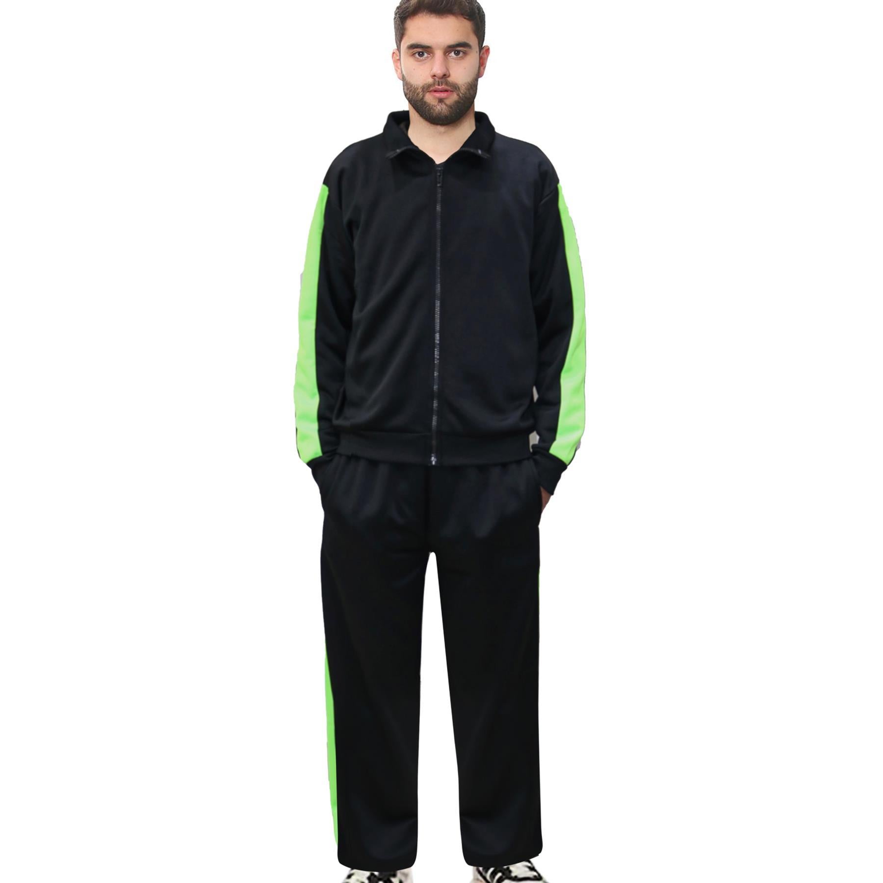 A2Z Mens Womens Dancing Tracksuit Plain Zipped Up Top Bottoms Gym Outfit Set