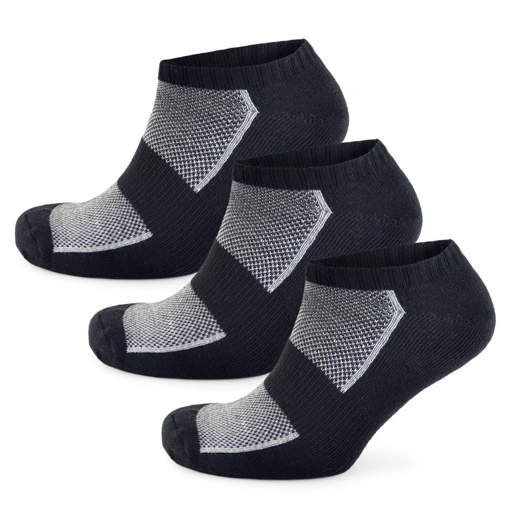 A2Z Mens Trainer 3 Pack Arch Support Low Cut Breathable Running Athletic Socks
